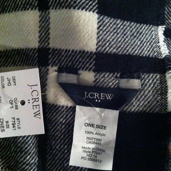 J.Crew J.CREW MEN'S NEW MULTICOLOR 100%ACRYLIC SCARF 24 1/2" X 81" Size ONE SIZE - 7 Thumbnail
