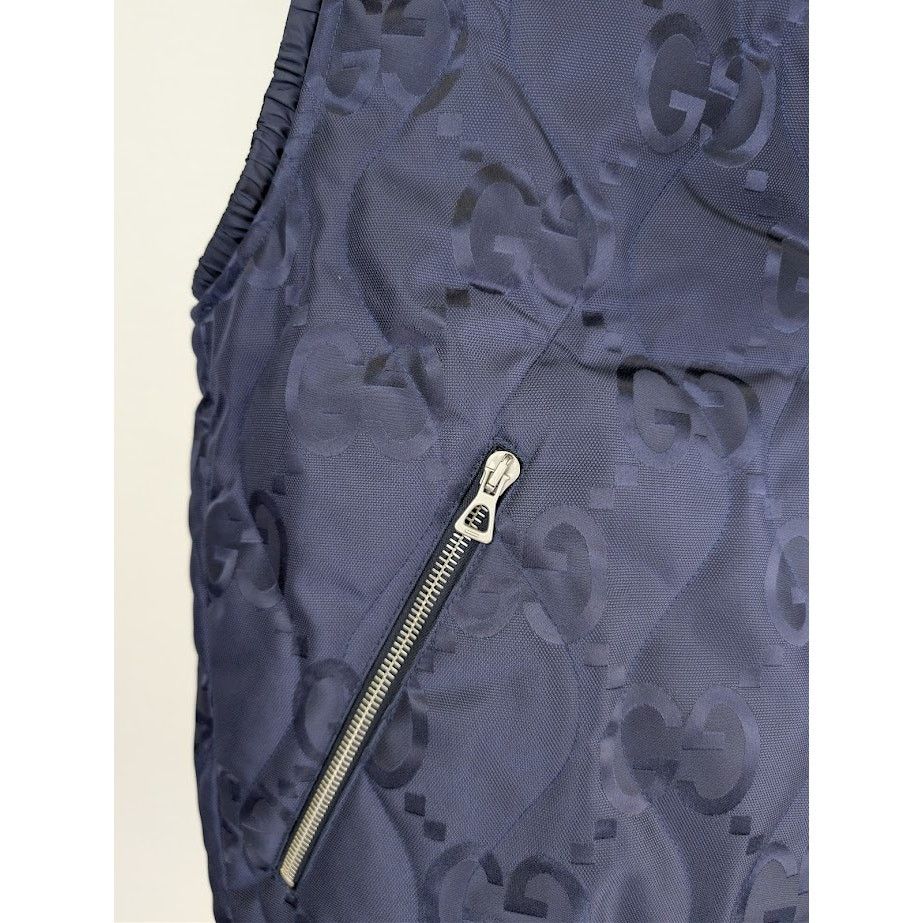 Gucci o1rshd1 Nylon Canvas GG Jumbo Gilet in Navy Size US M / EU 48-50 / 2 - 7 Thumbnail