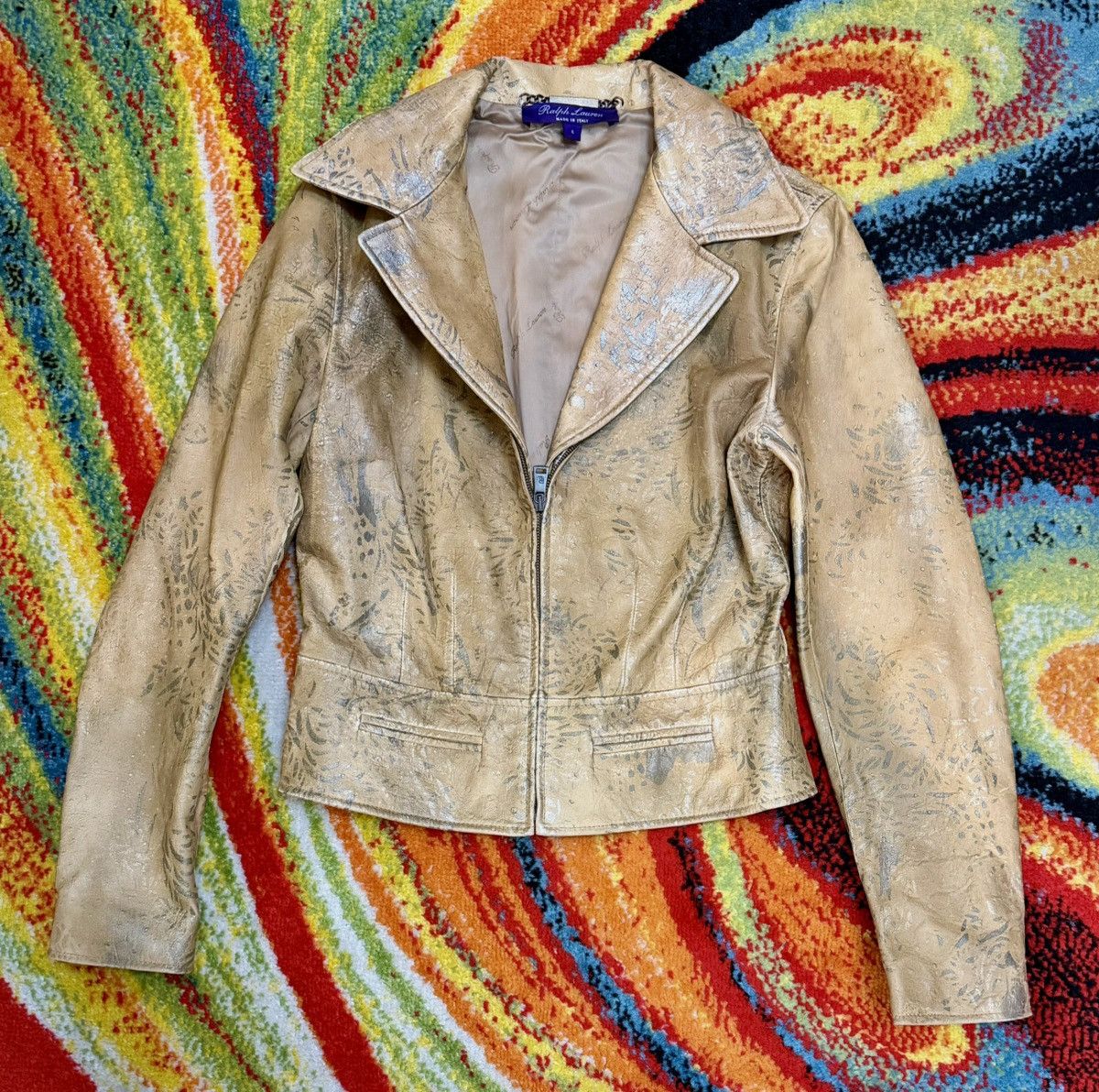 Ralph Lauren Ralph Lauren Collection Leather Moto Jacket - sz 6 Size M / US 6-8 / IT 42-44 - 1 Thumbnail