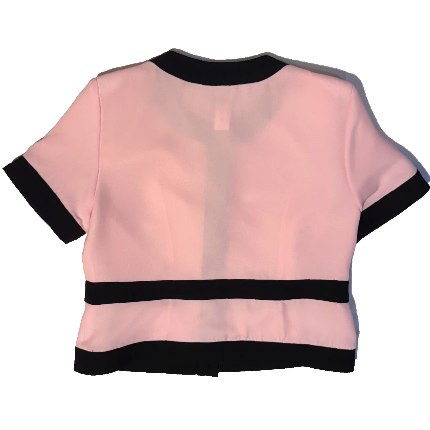 Vintage Drapers & Damons Pink Blazer Jacket 12 Women Cropped Short Sleeve Button Polyester Vintage No Size XL / US 12-14 / IT 48-50 - 5 Thumbnail