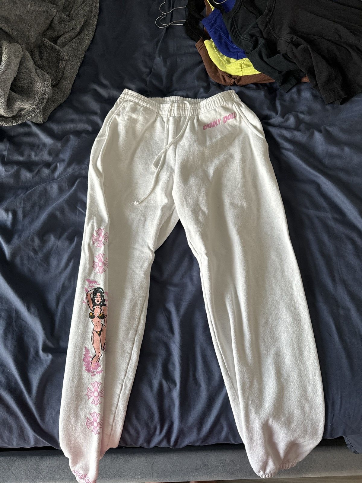 Chrome Hearts × Deadly Doll White and Pink Chrome Hearts Deadly 