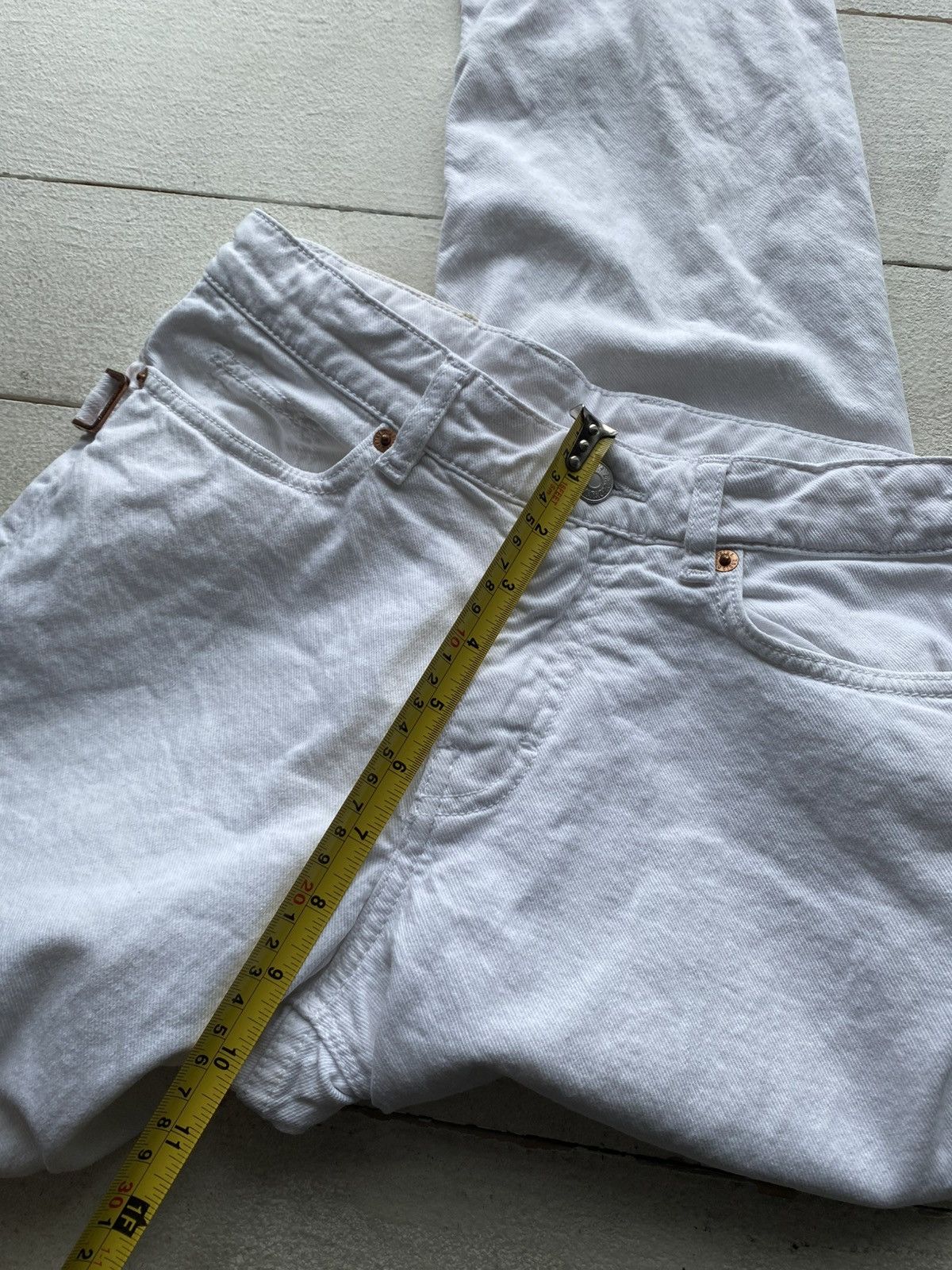 Zadig & Voltaire 00s Zadig & Voltaire Y2K White Utility Pants Knee Patch Size 27" / US 4 / IT 40 - 16 Thumbnail