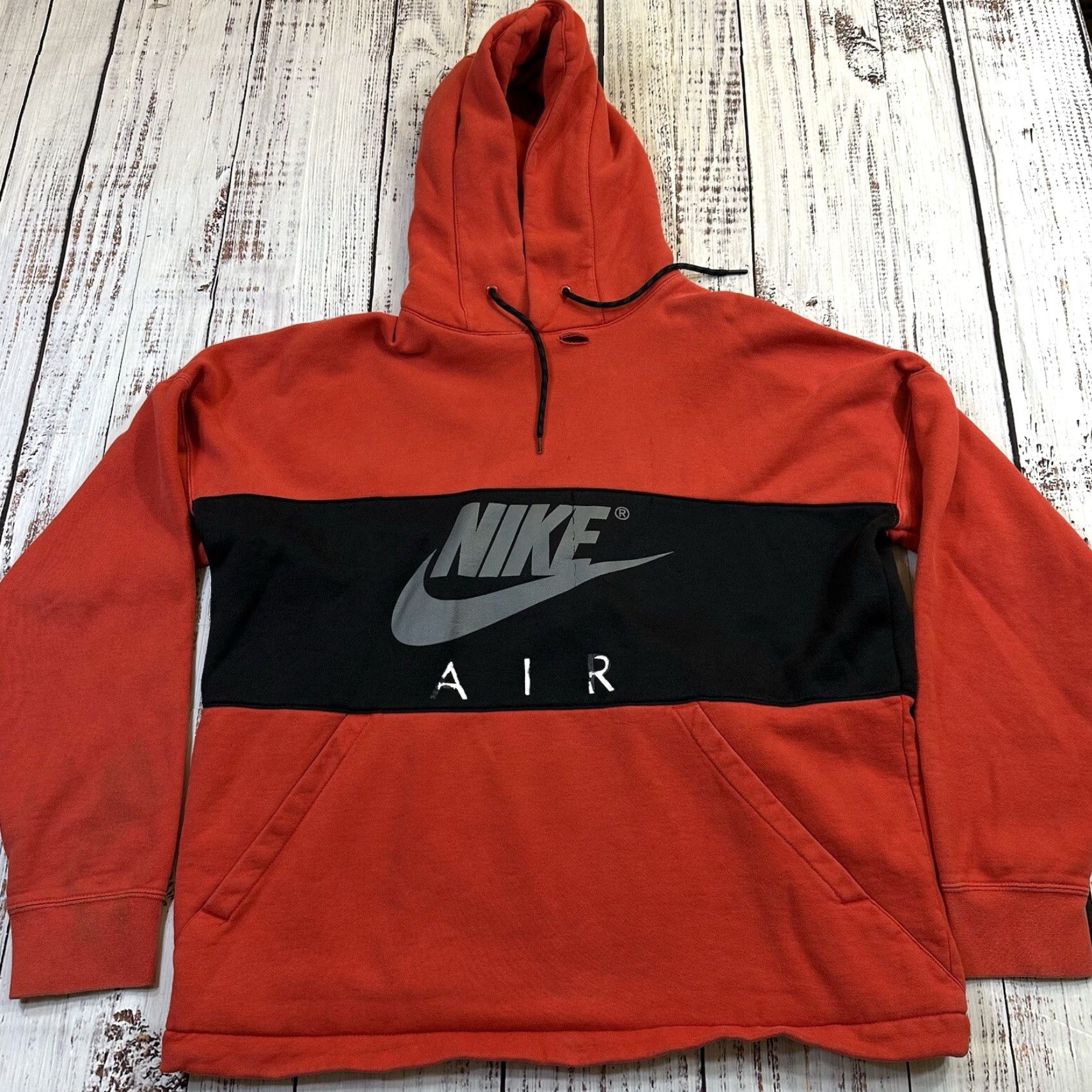 Nike Nike Air Hoodie Men XL Red and Black Logo Swoosh Graphic Pullover Sweatshirt All Seasons Size US XL / EU 56 / 4 - 2 Thumbnail