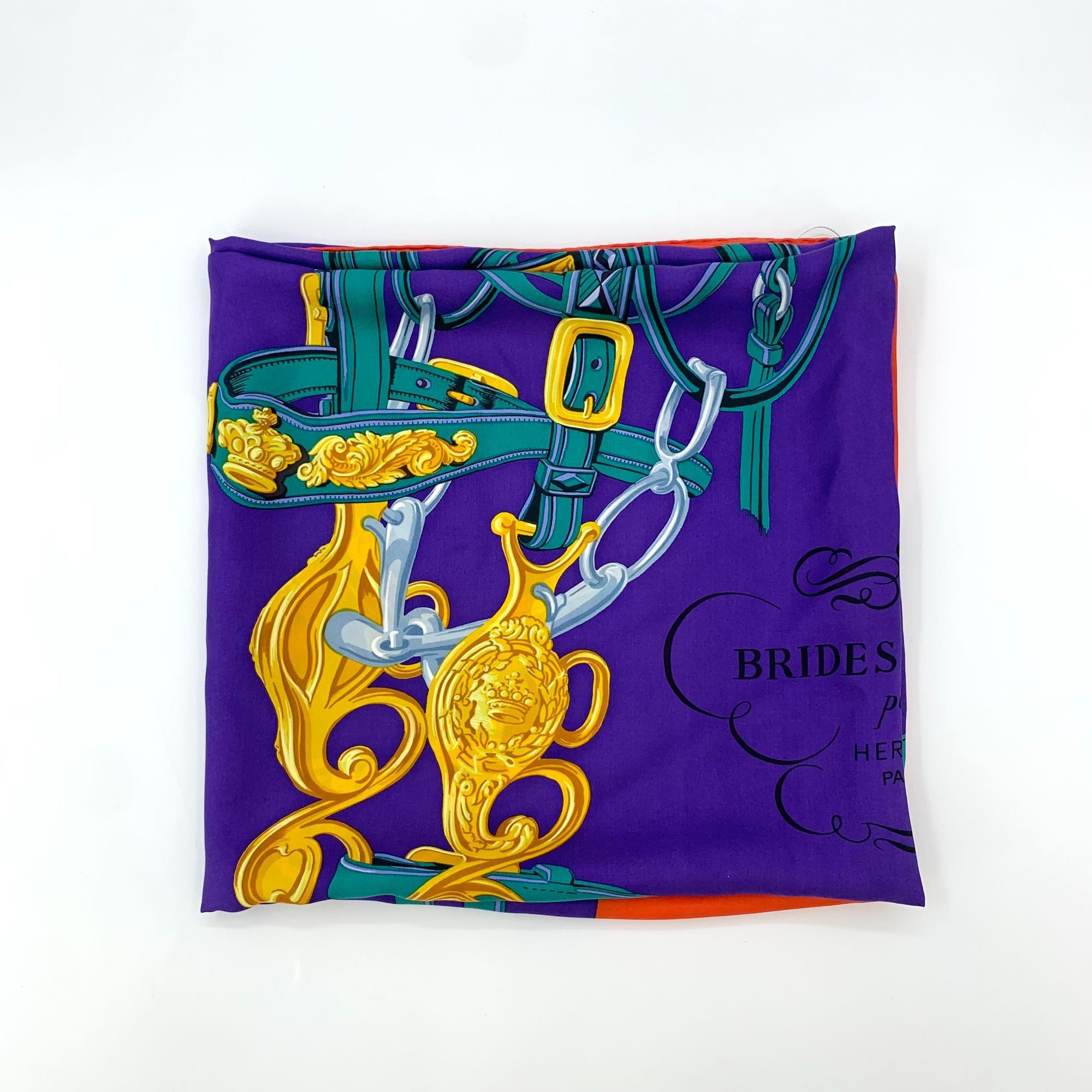 Hermes Hermès Made In France Brides De Gala 100% Silk Scarf Purple/ Size ONE SIZE - 1 Thumbnail