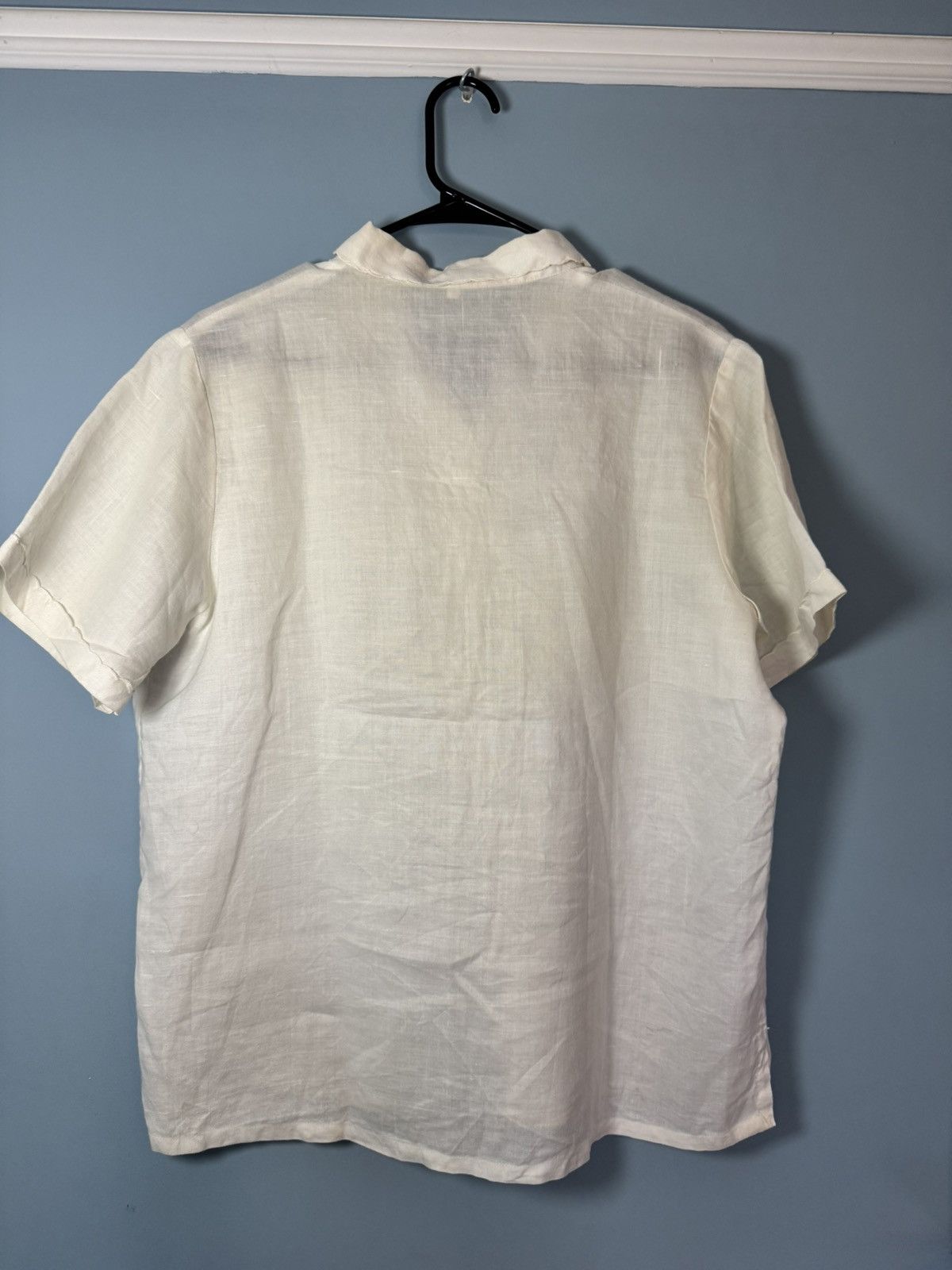 Vintage Vintage 80s Hand Embroidered Linen Shirt Size US M / EU 48-50 / 2 - 4 Thumbnail