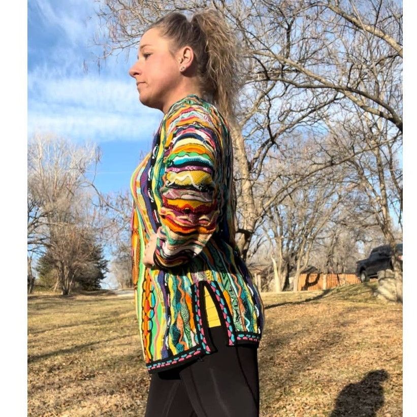 Coogi Coogi Australia Primary Color Abstract Weave Tunic Sweater Size M / US 6-8 / IT 42-44 - 2 Thumbnail