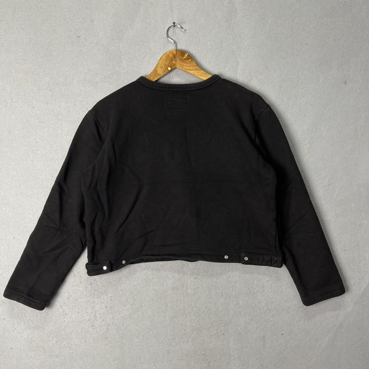 agnes b. Vintage Agnes b. Snap Button Cropped Cardigan Jacket Black Size M / US 6-8 / IT 42-44 - 6 Thumbnail