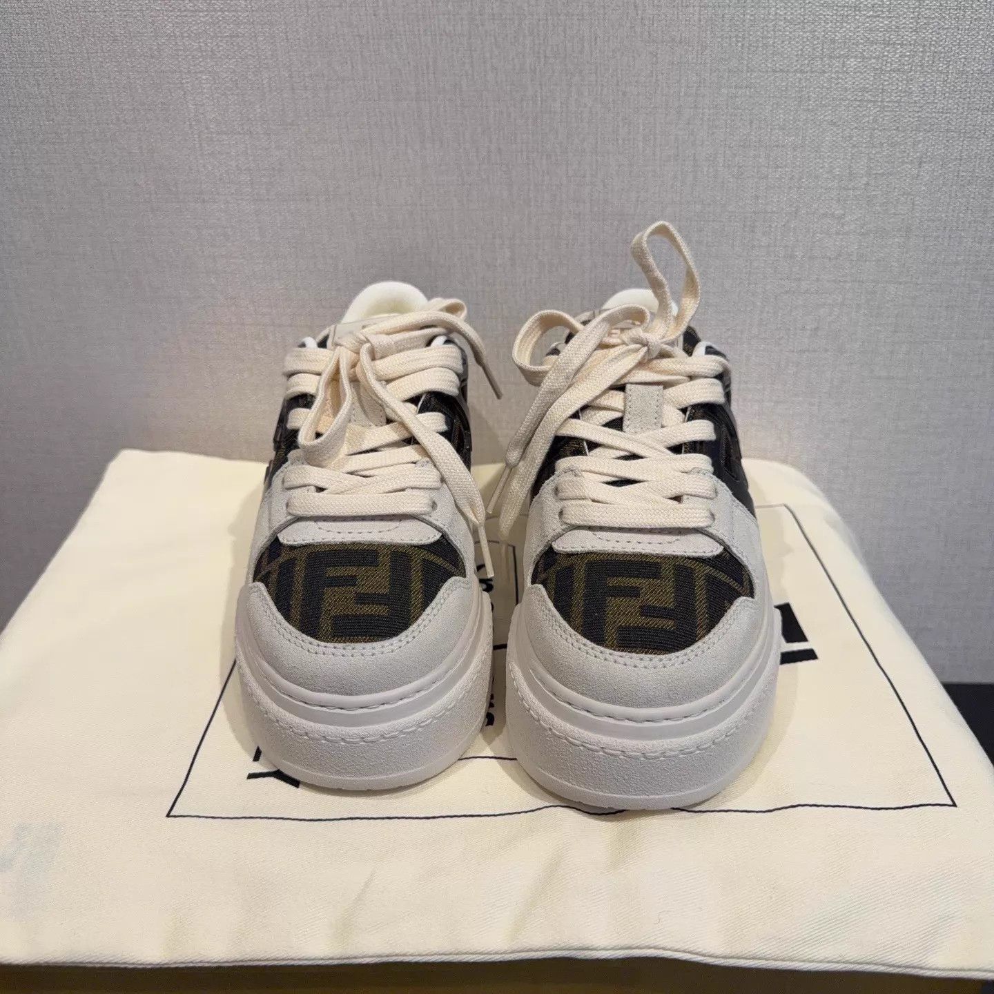 Fendi FENDI Match 5cm Platform White Green 35 Sneakers Size US 4.5 / IT 34.5 - 3 Thumbnail