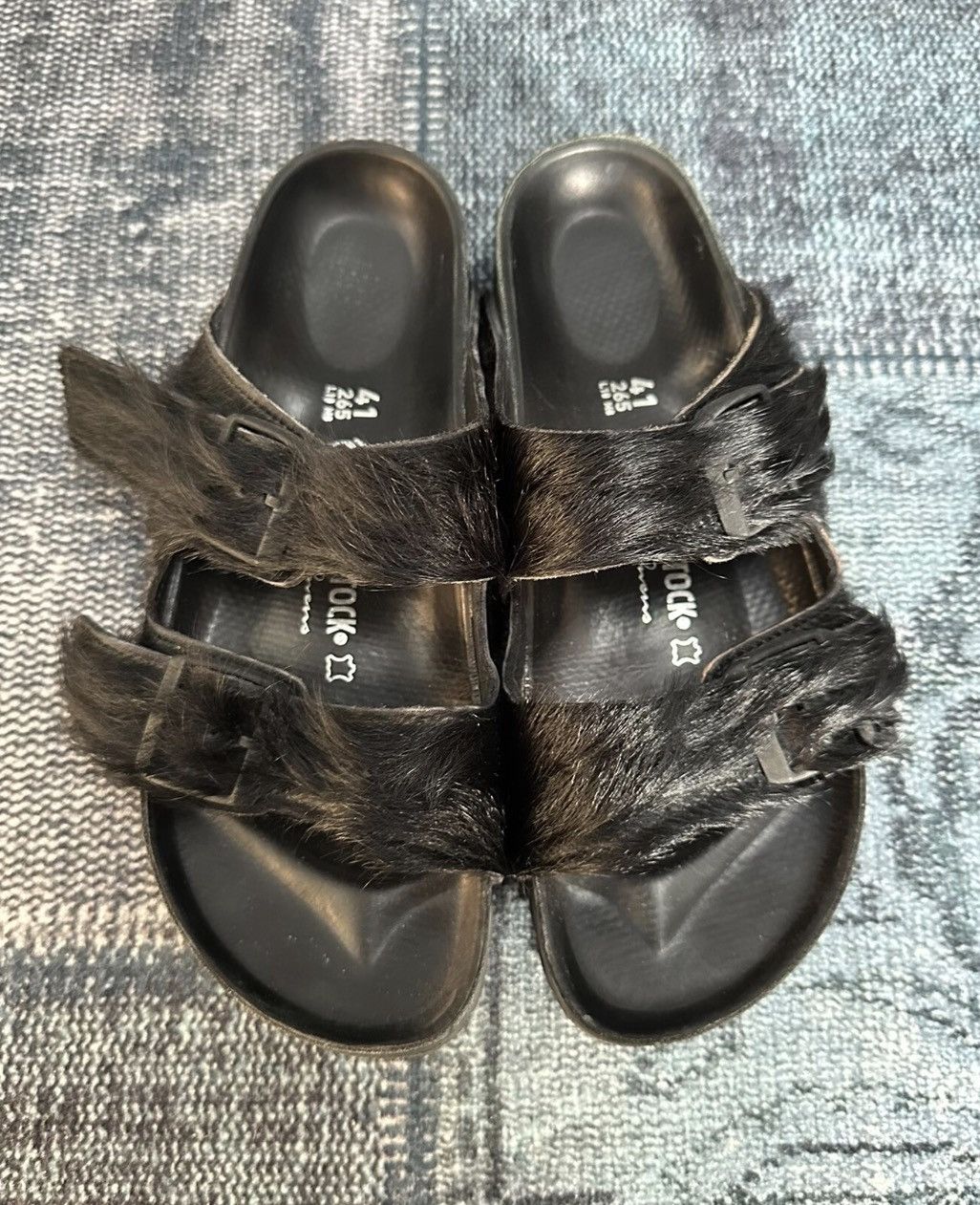 Rick Owens Rick Owens x Birkenstock Shearling Slippers. Size US 8 / EU 41 - 3 Thumbnail