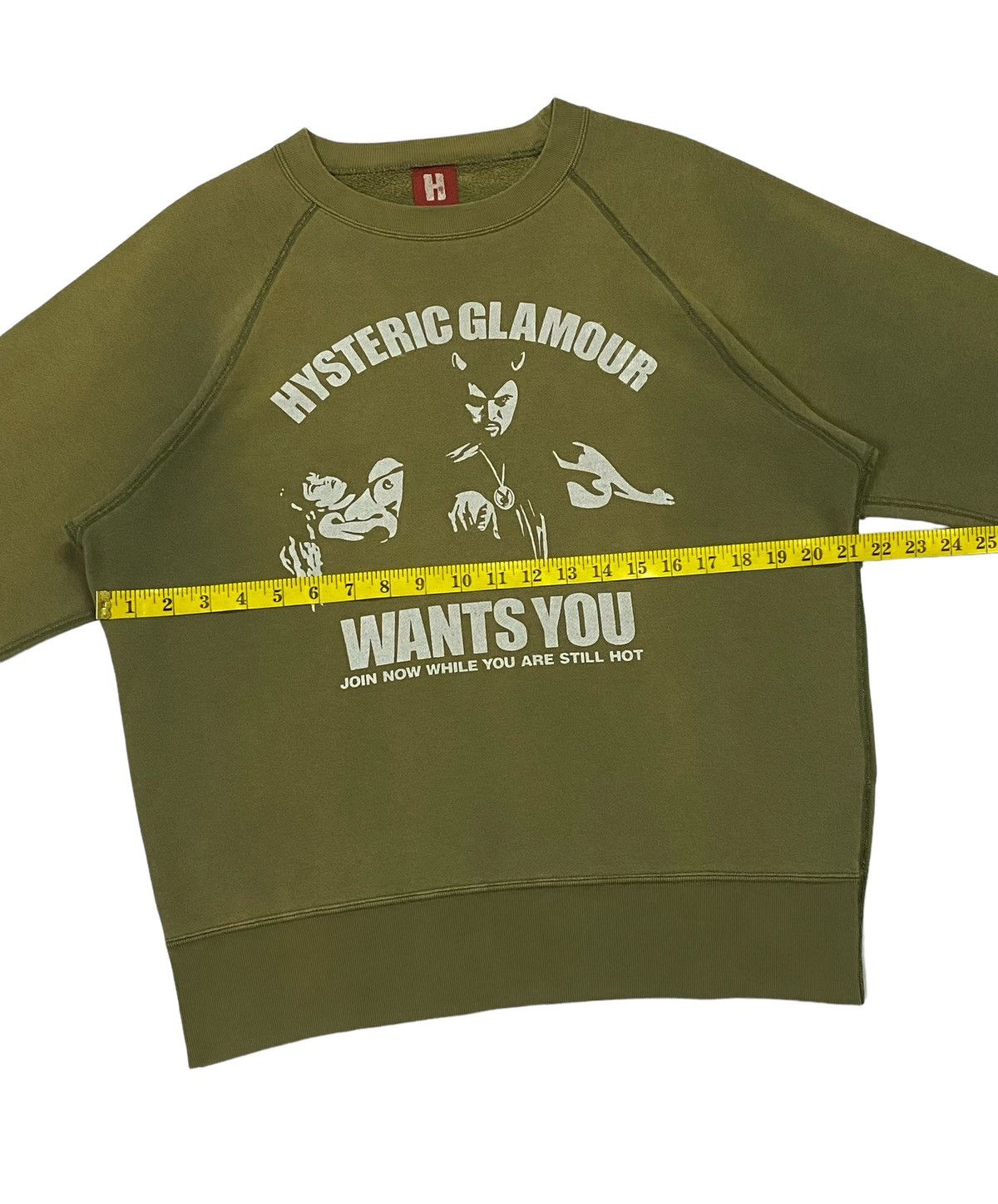 Hysteric Glamour Vintage Hysteric Glamour Wants You Faded Green Sweatshirt Size US M / EU 48-50 / 2 - 3 Thumbnail