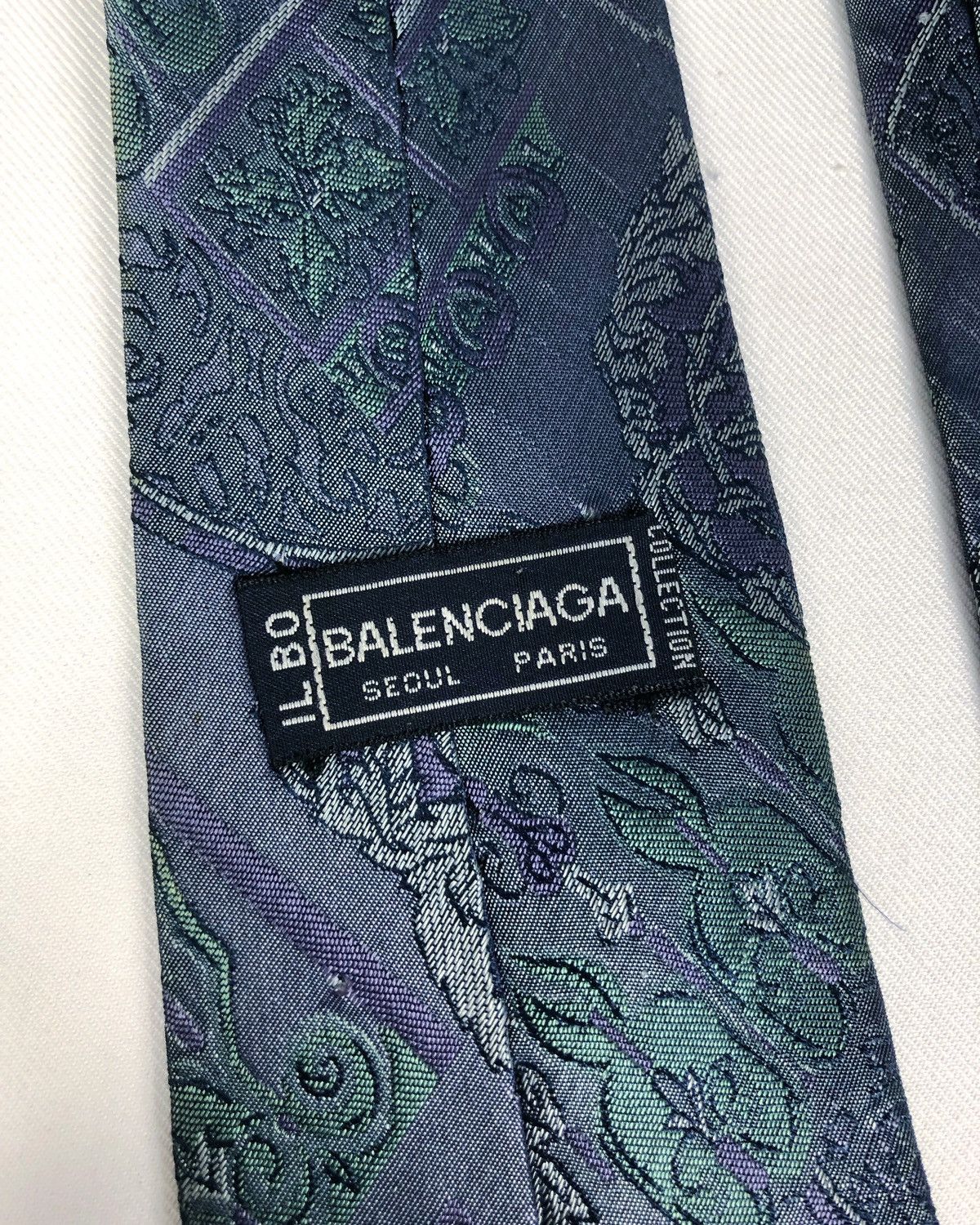 Balenciaga Rare Vintage Balenciaga Floral Silk Tie Size ONE SIZE - 7 Thumbnail