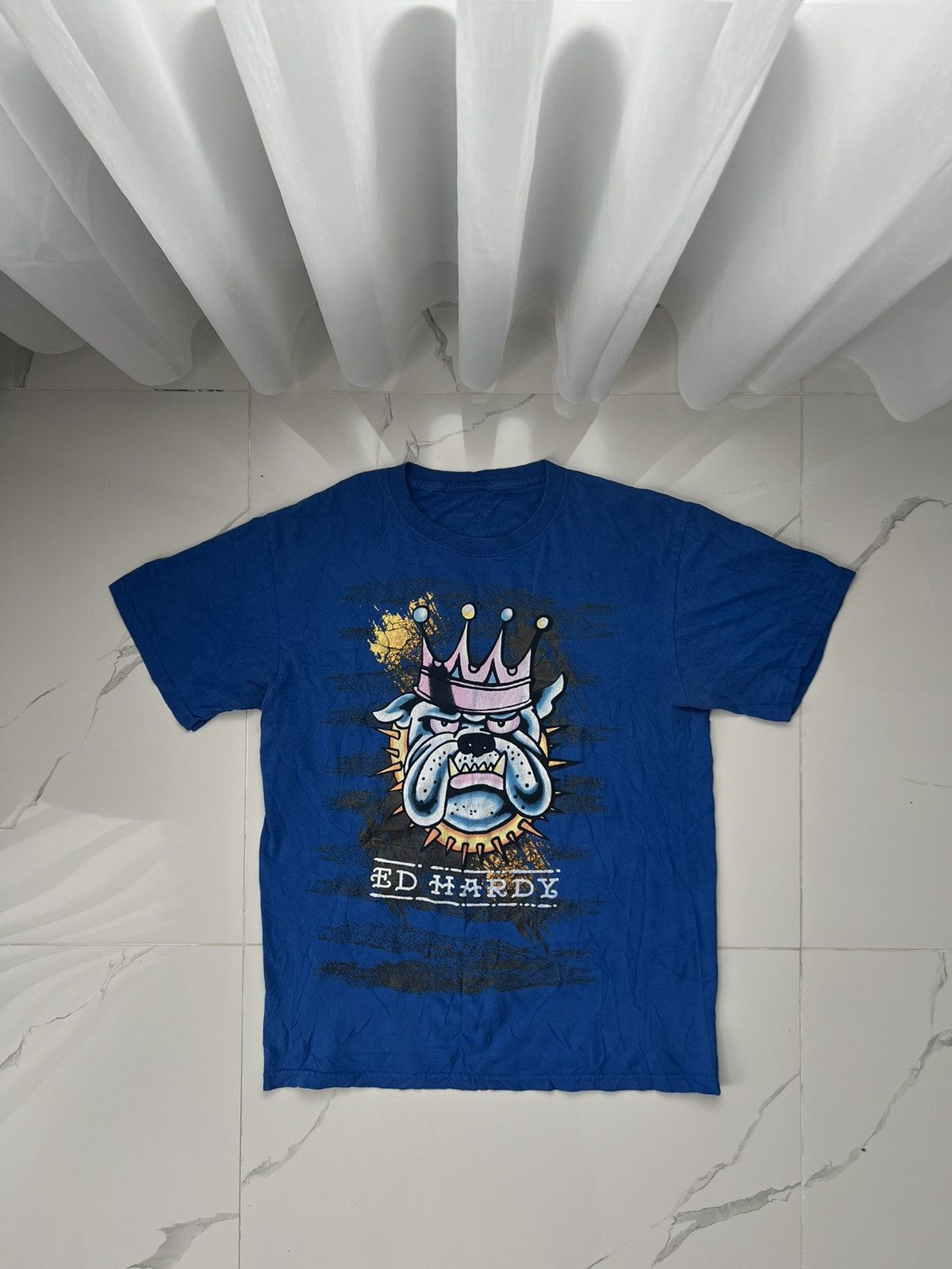 Ed Hardy × Vintage 90’s ED HARDY ROYAL KING BULLDOG RARE RETRO TEE Y2K Size US M / EU 48-50 / 2 - 1 Thumbnail