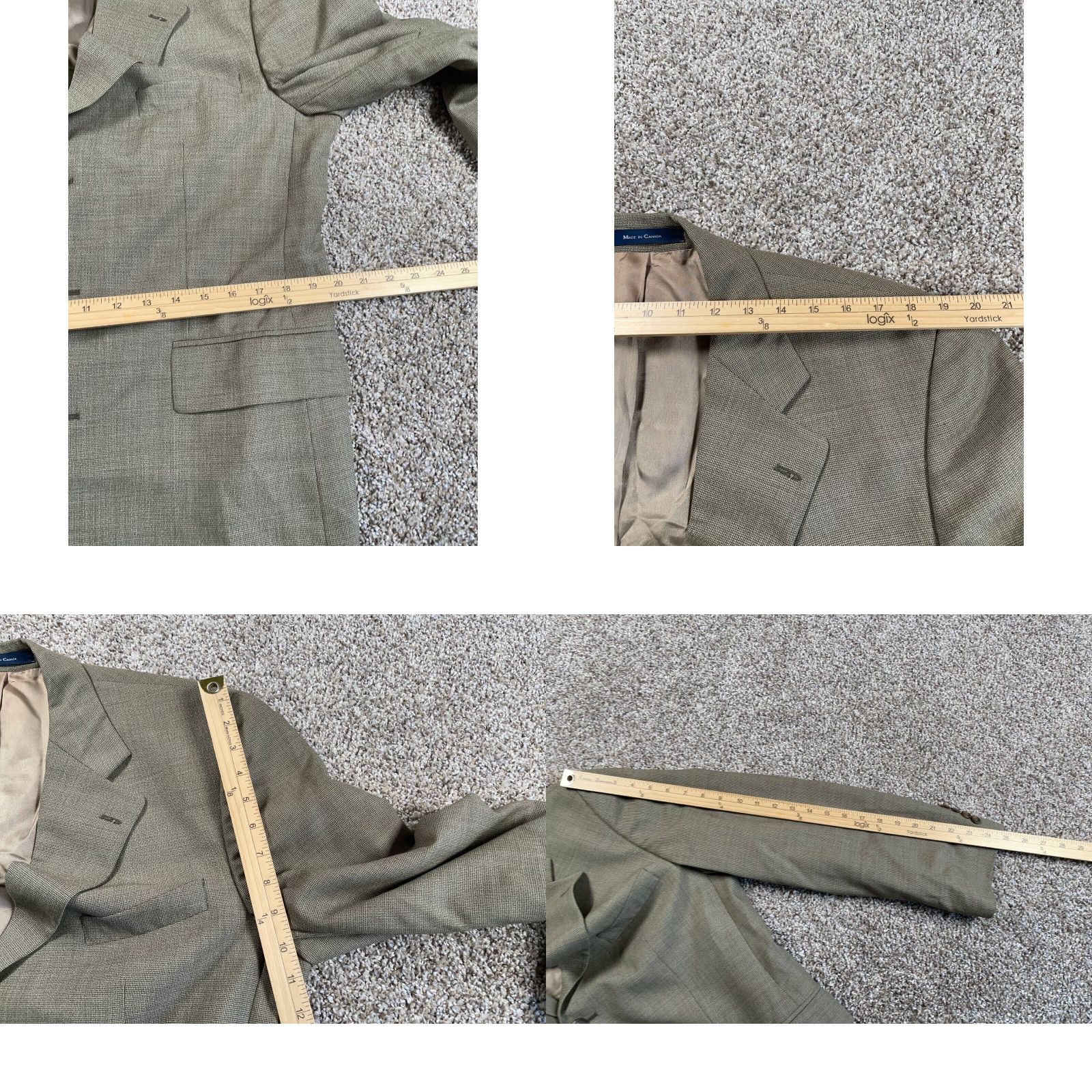 Ralph Lauren Vintage Ralph Lauren Men's Wool Blazer - 40 Regular Green Single-Breasted 3-Button Classic Coat Size 40R - 8 Thumbnail