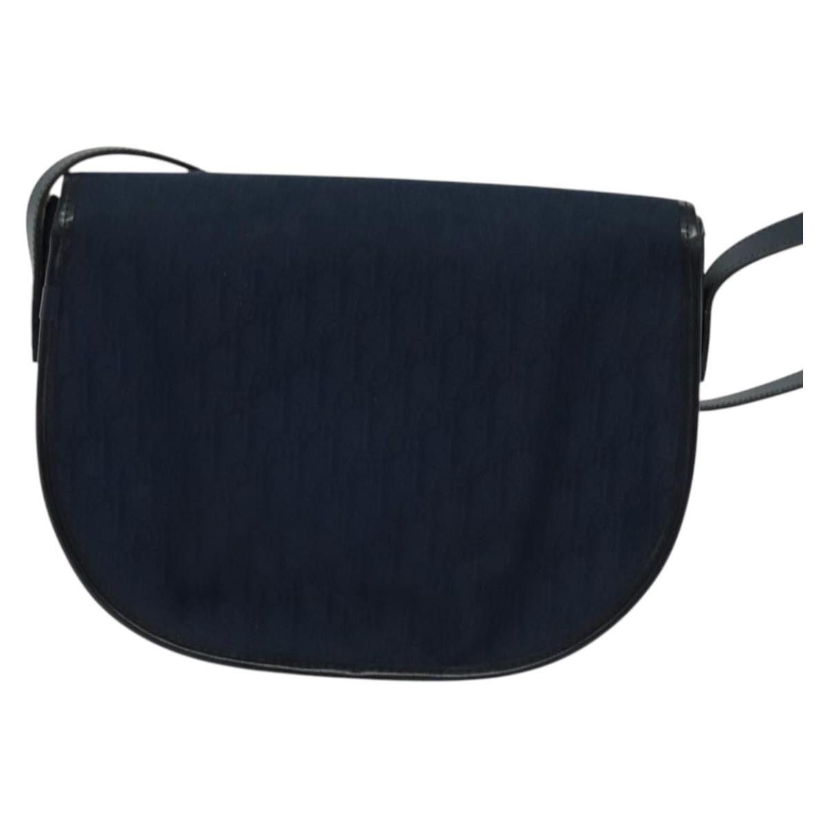 Dior DIOR Trotter Canvas Shoulder Bag Navy Gold Size ONE SIZE - 3 Thumbnail