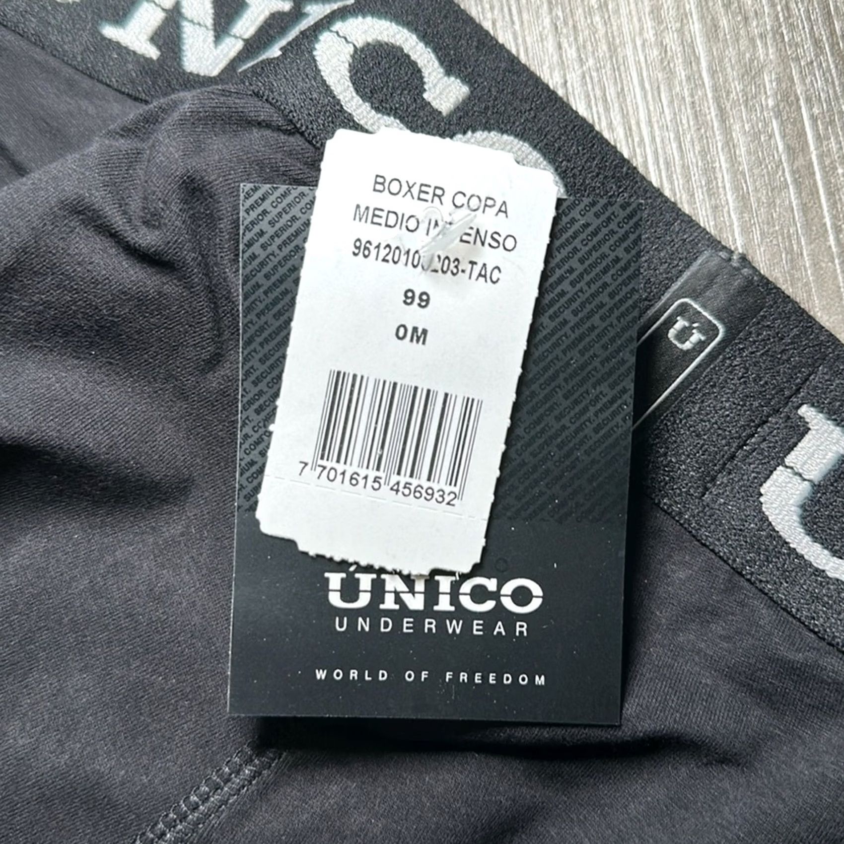 Vintage Unico Boxer Copa Medio Intenso Boxer Brief Medium Black Men Underwear Regular Style Boxer Briefs Mens 90s? Size 40R - 4 Thumbnail