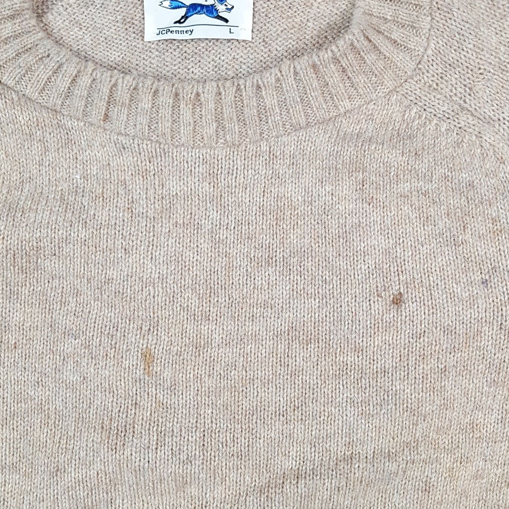 JCPenney Vintage JCPenney 80s Men's Beige Knit Pullover Sweater Size Small Casual Grunge Preppy Fall Winter Size US S / EU 44-46 / 1 - 4 Thumbnail