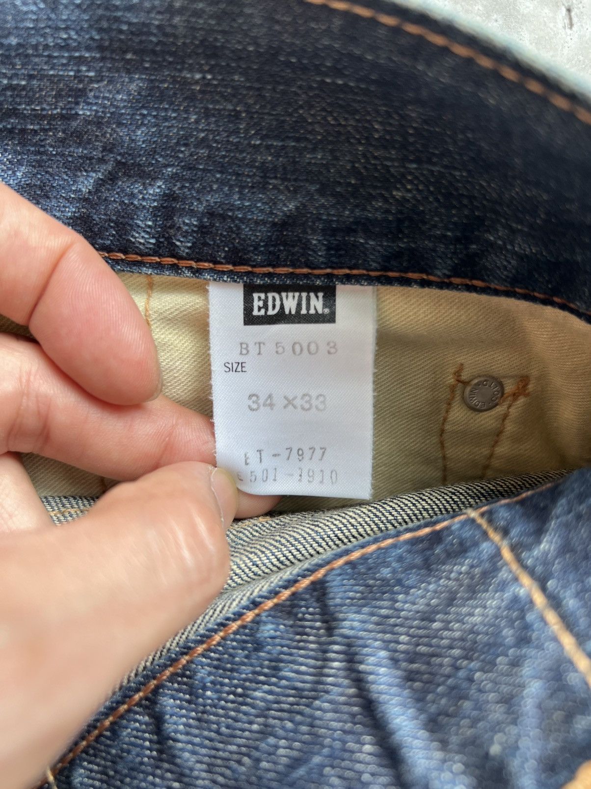 Edwin Edwin Blue Trip Tag size 34 Actual 36x33 Size US 34 / EU 50 - 9 Thumbnail