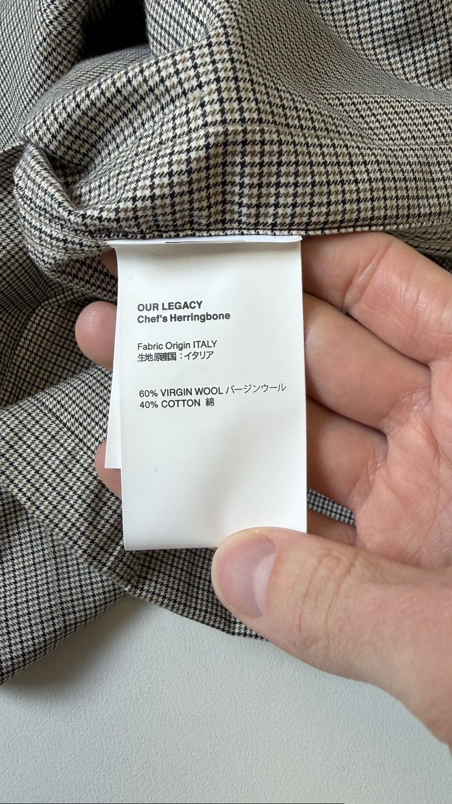 Our Legacy ‘Chefs Check’ Houndstooth Patterned Over Shirt Size US S / EU 44-46 / 1 - 12 Thumbnail