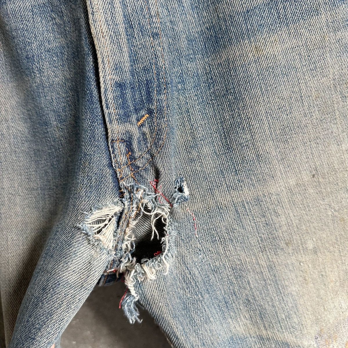 Levi's 70’s THRASHED Levi’s 517 Repair Denim Size US 33 - 5 Thumbnail