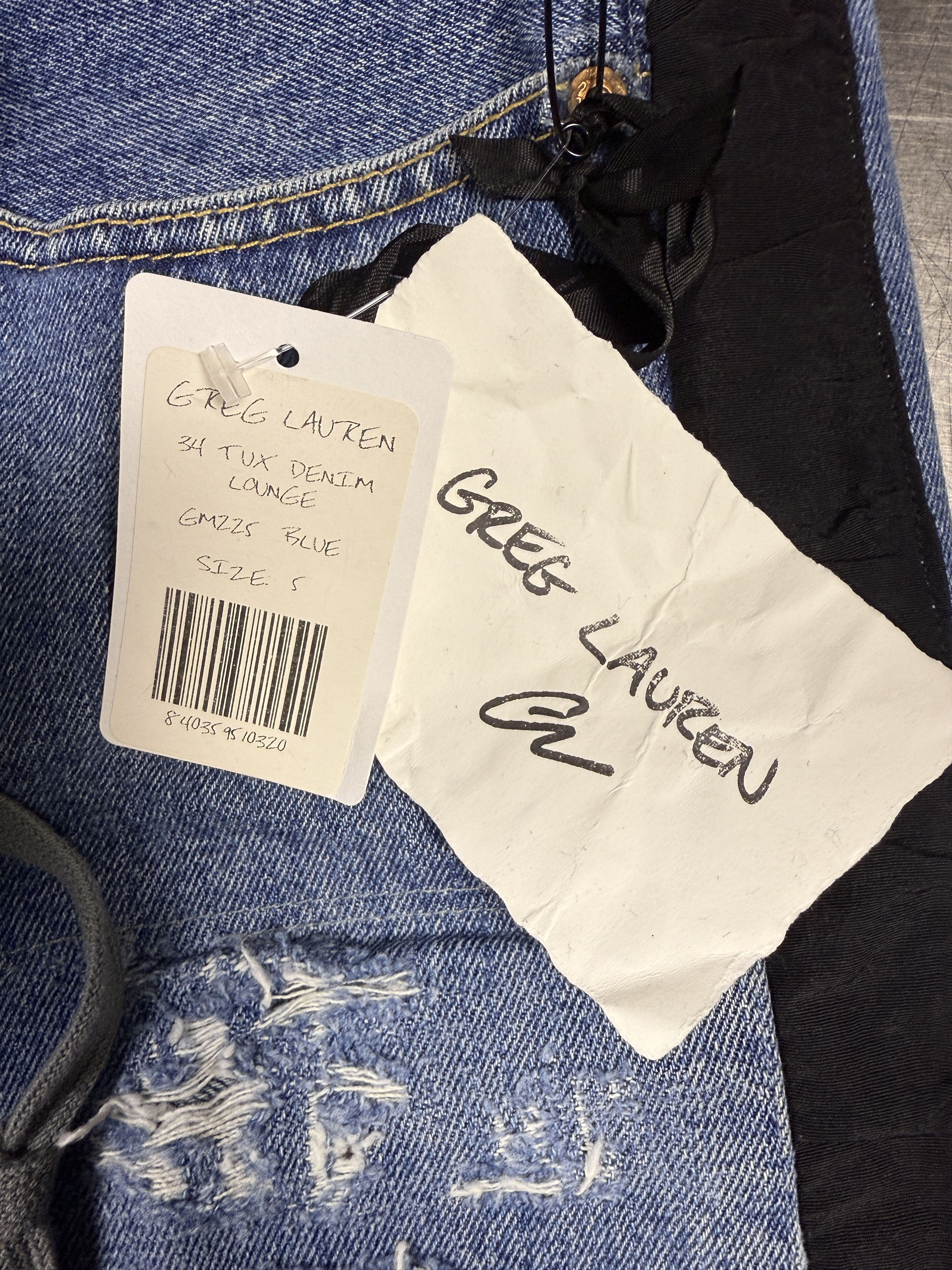 Greg Lauren $1250 Greg Lauren Tux Denim Lounge Pant Jeans Size US 42 / EU 58 - 10 Thumbnail