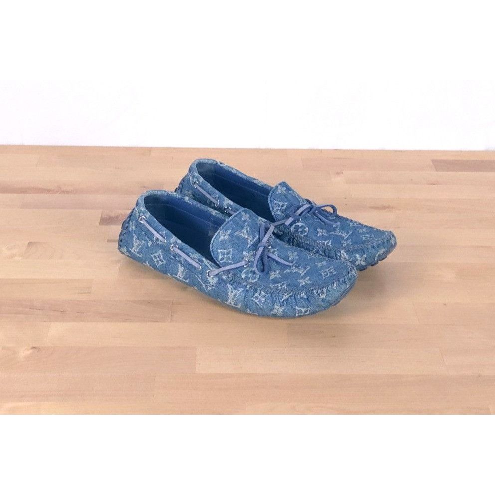 Louis Vuitton Louis Vuitton Blue Denim Monogram Men's Arizona Moccasins US Size US 10.5 / EU 43-44 - 6 Thumbnail