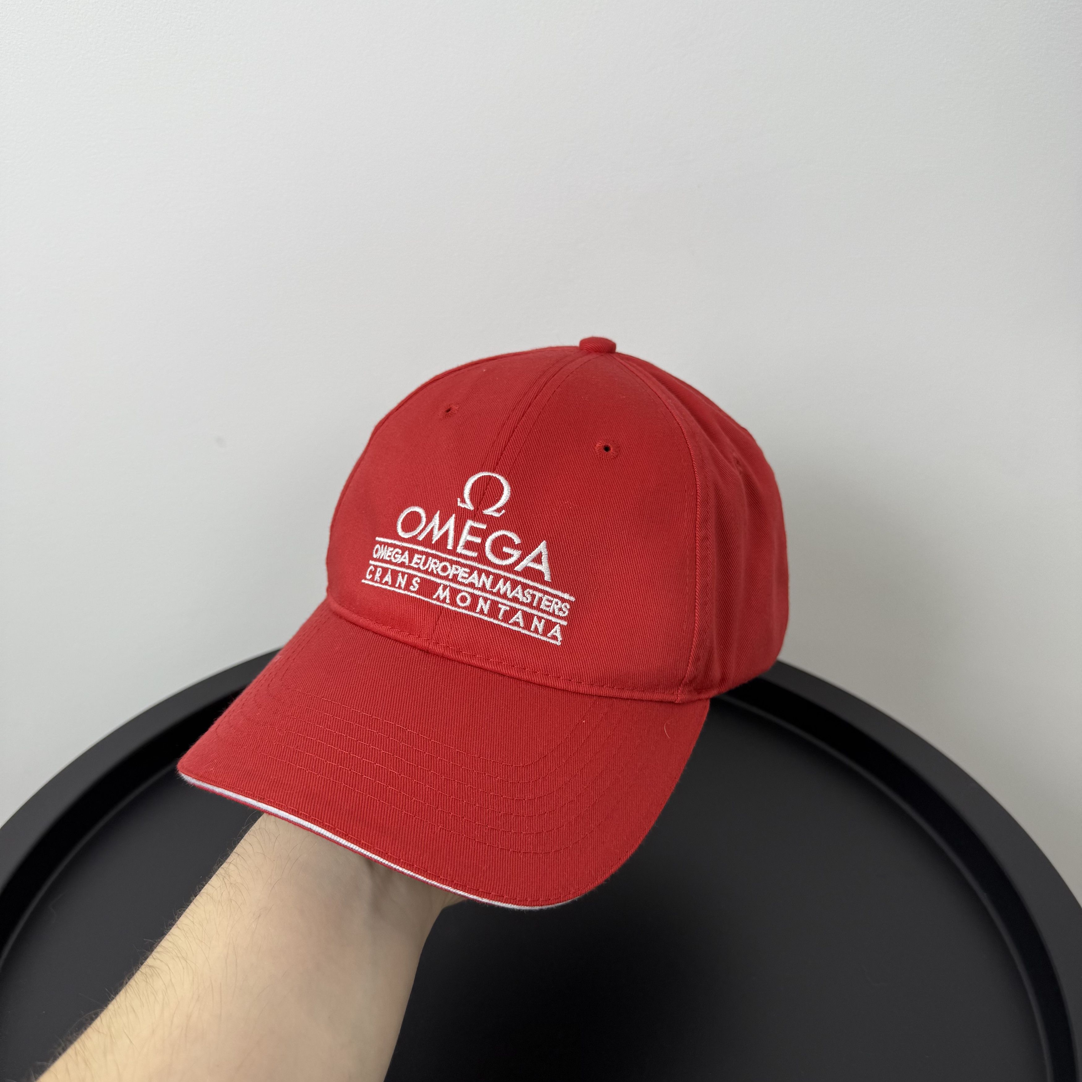Omega Vintage Omega 90s Watches Logo Red Baseball Cap Hat Size ONE SIZE - 1 Thumbnail