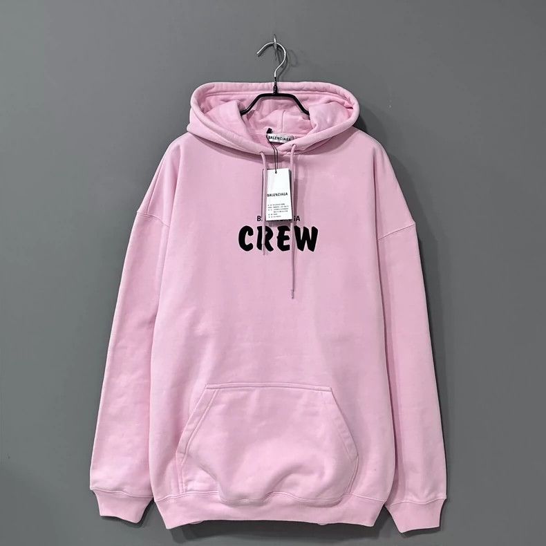 Balenciaga Crew Pink Hoodie 2502-Nextarrow