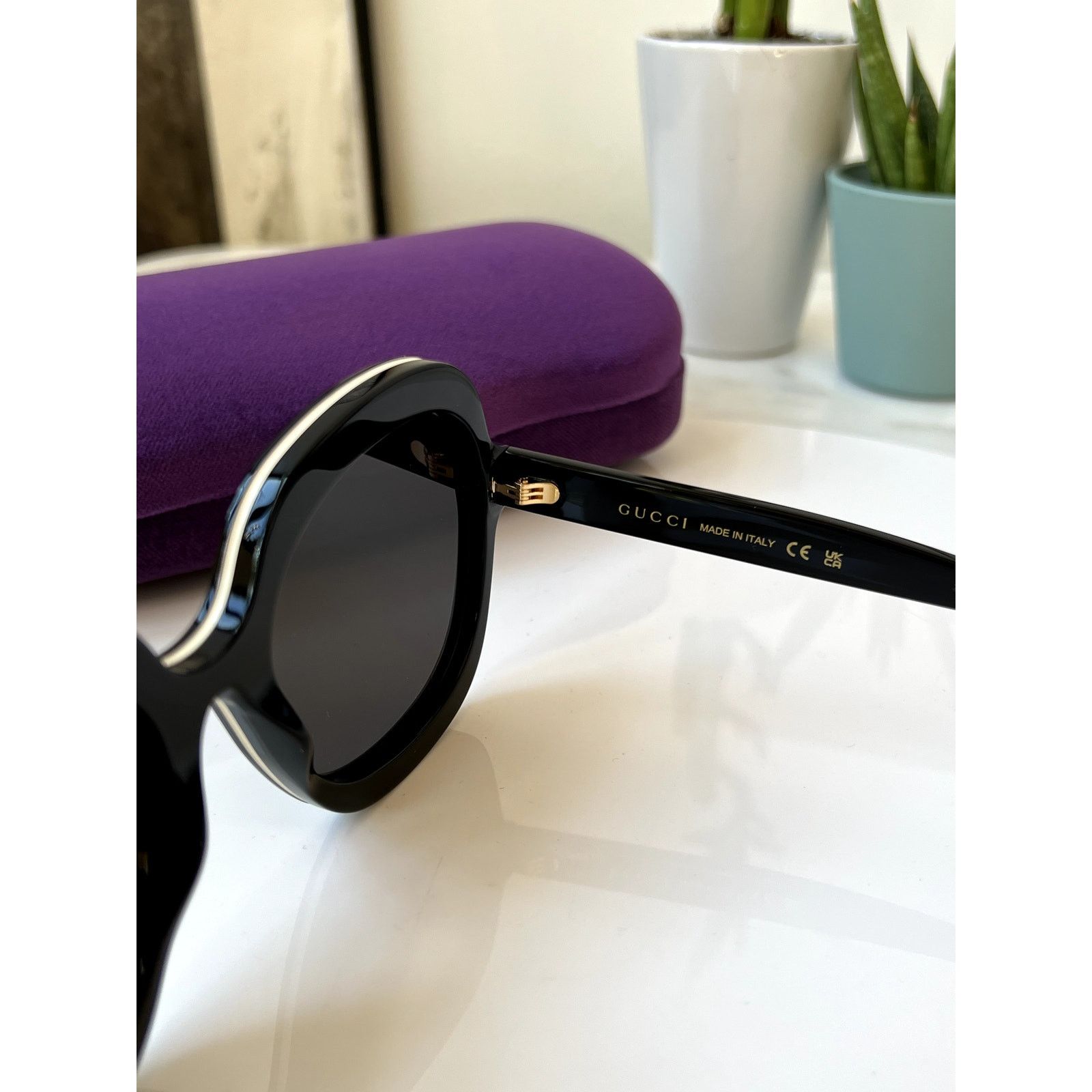 Gucci NEW Gucci GG1240S Black Oversized Rounded Sunglasses Size ONE SIZE - 10 Thumbnail