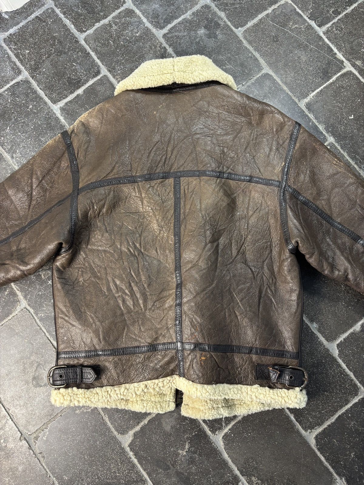 Leather Y2K Shearling Jacket Vintage Bomber Jacket Sheepskin Leather Size US M / EU 48-50 / 2 - 5 Thumbnail
