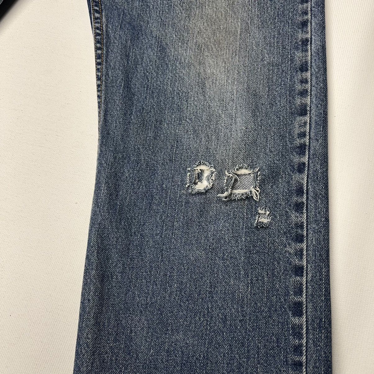 Levi's × Vintage Levis 505 Jeans Blue Straight Regular Fit Distressed Y2K Size US 34 / EU 50 - 4 Thumbnail