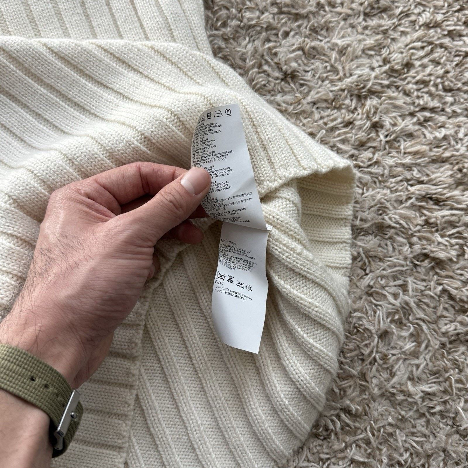 MM6 × Maison Margiela MM6 Maison Margiela Ribbed Off White Roll Neck Sweater Size M / US 6-8 / IT 42-44 - 5 Thumbnail