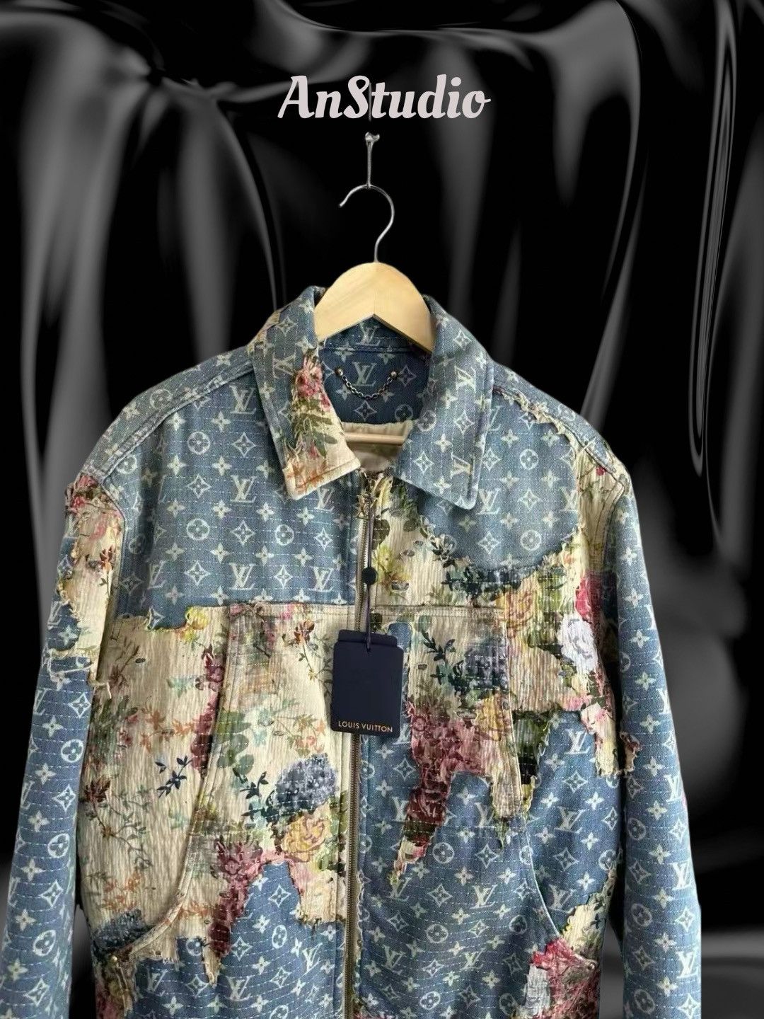 Louis Vuitton Louis Vuitton Destroyed Floral Workwear Denim Jacket Size US M / EU 48-50 / 2 - 3 Thumbnail