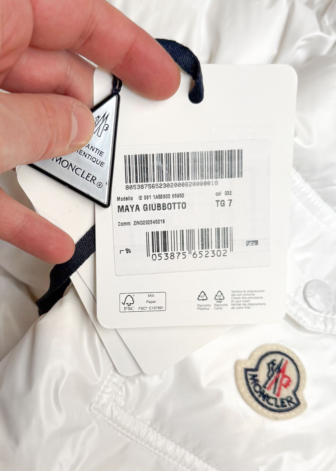 Moncler Moncler White Maya Down Puffer Coat - Size 7 Size US XXL / EU 58 / 5 - 17 Thumbnail