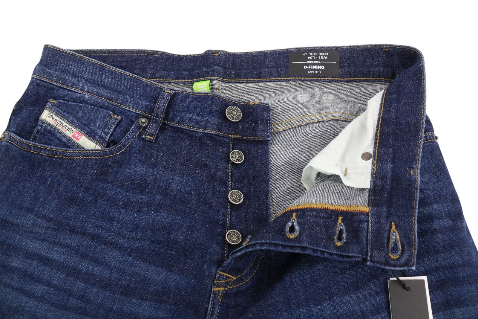 Diesel D-FINING 009ZU W31/L34 Tapered Stretch Blue Jeans 40922 Size US 31 - 4 Thumbnail