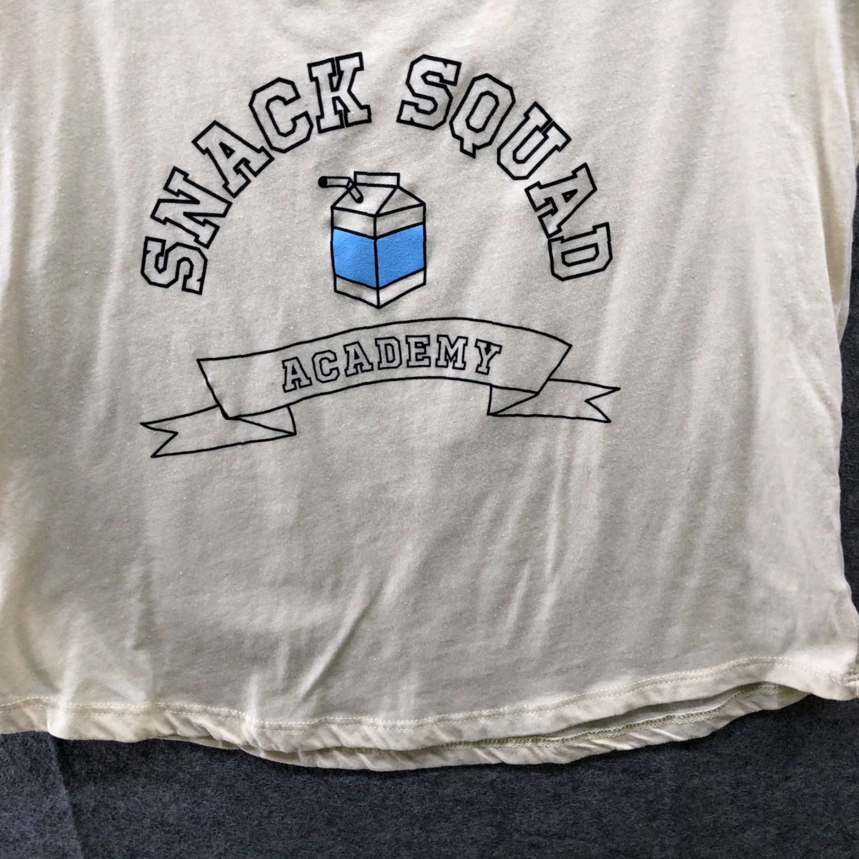 Vintage VINTAGE The Little Milk Bar Snack Squad Tank Top Womens S Cotton Blend Cream Sleeveless Summer Casual Size S / US 4 / IT 40 - 4 Thumbnail