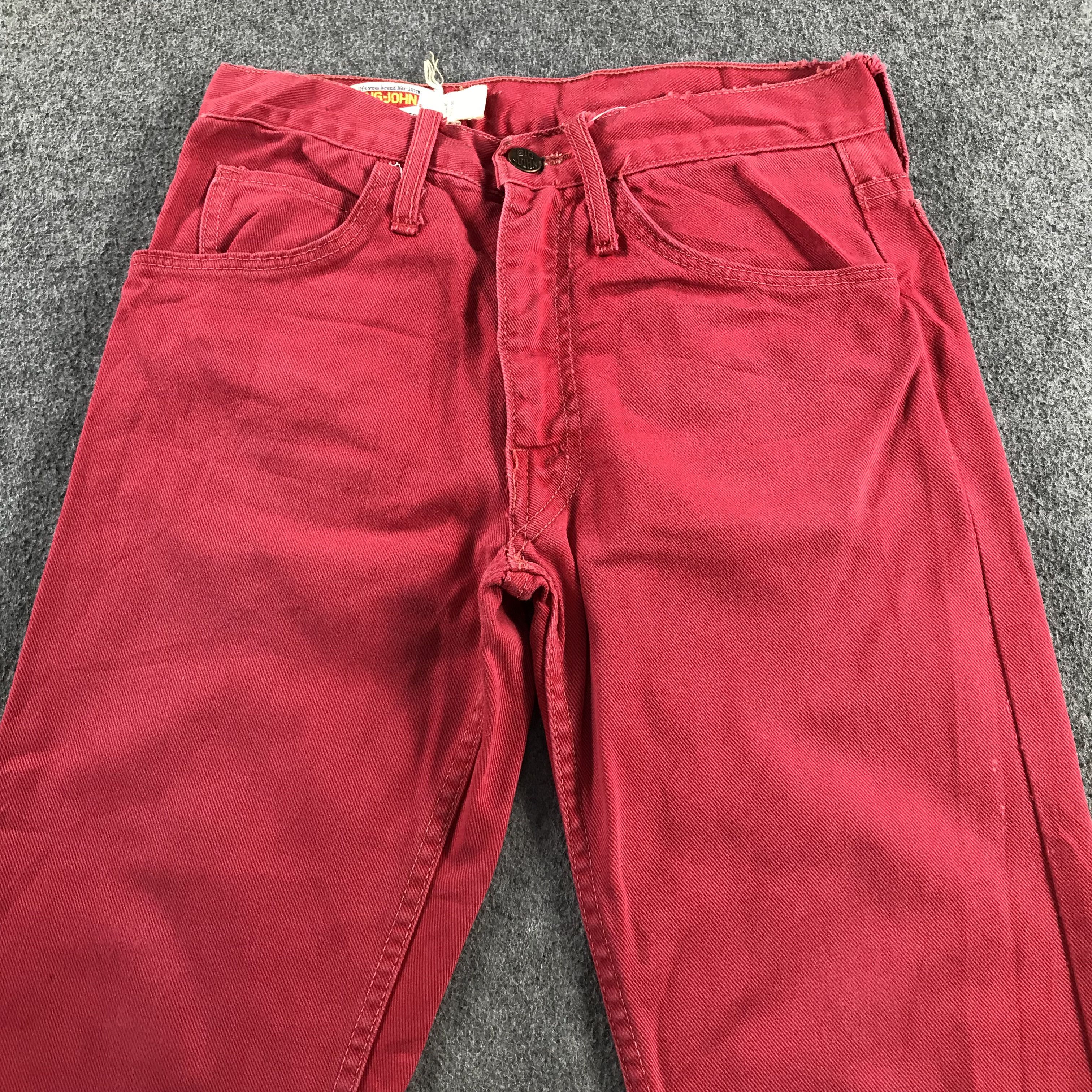Vintage Vintage Big John Jeans Red Denim KJ3408 Size US 27 - 3 Thumbnail