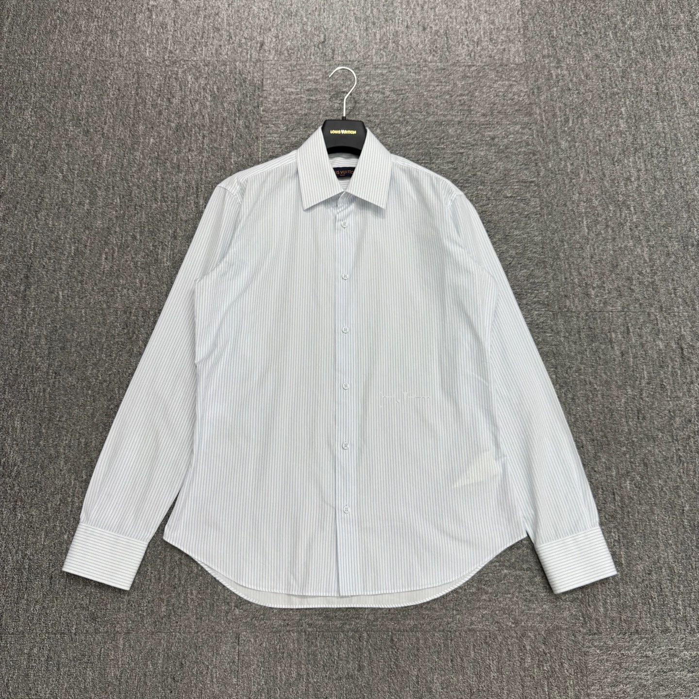 Louis Vuitton LV Blue White Striped Shirt L Size US L / EU 52-54 / 3 - 1 Thumbnail