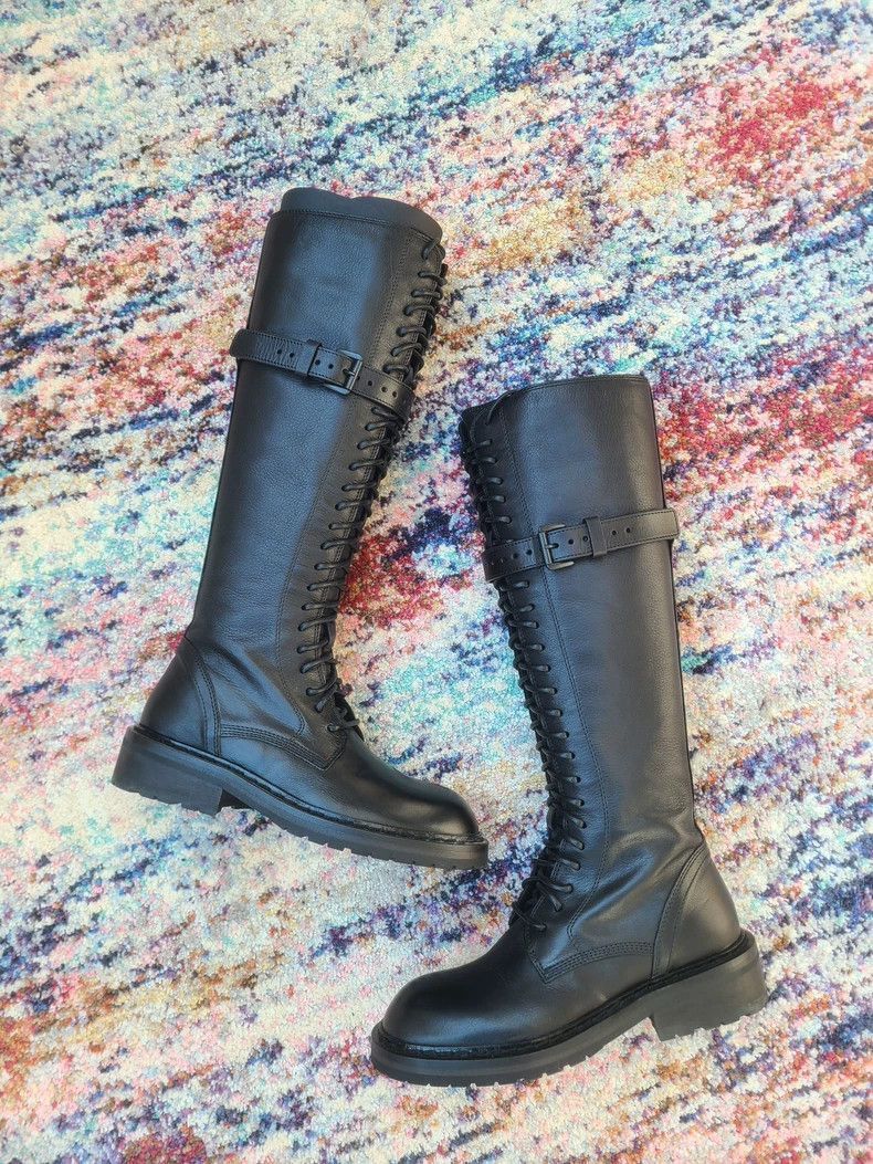 Ann Demeulemeester Ann Demeulemeester Women's Black LaceUp Boots-2506 Size US 5 / IT 35 - 5 Thumbnail