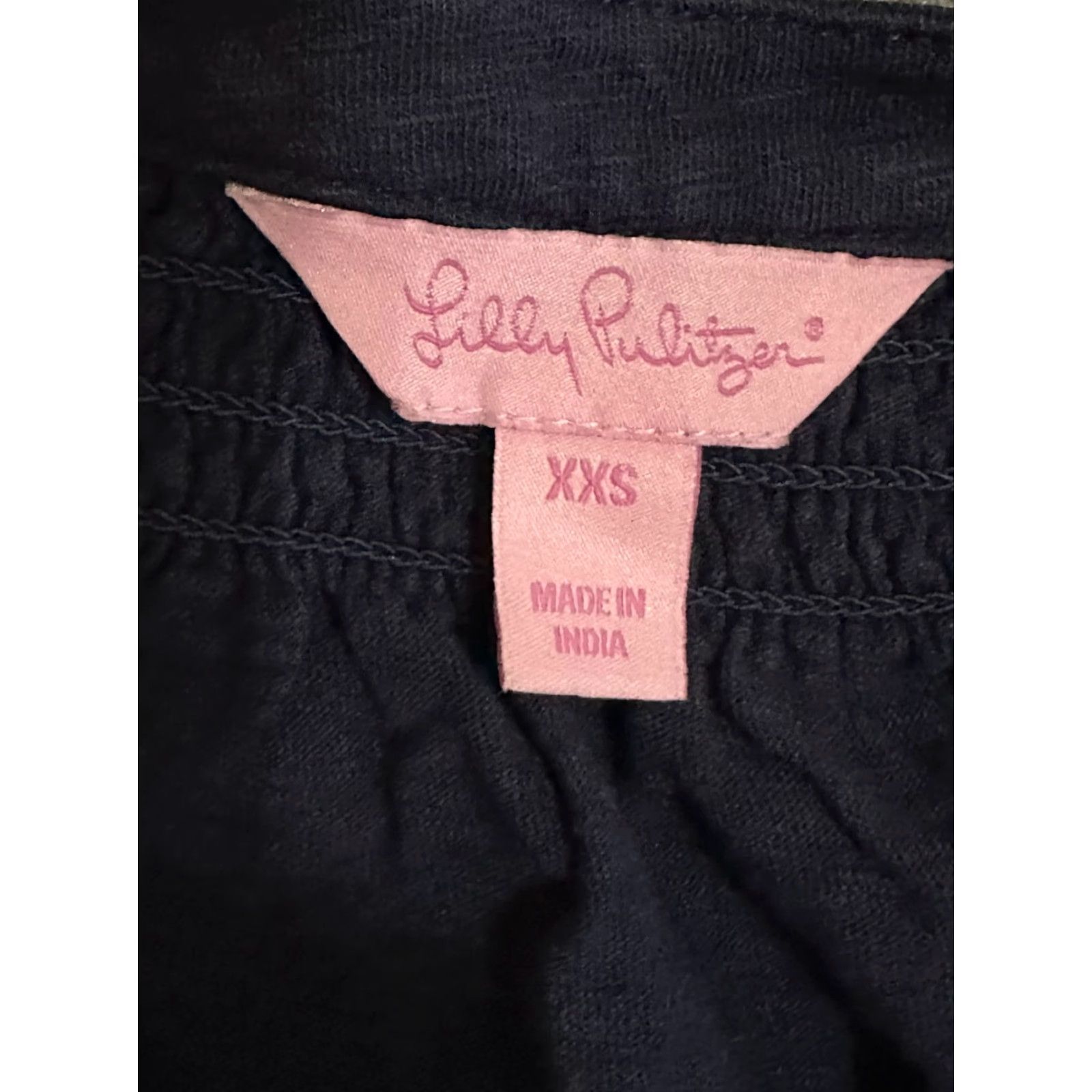 Lilly Pulitzer Lilly Pulitzer Shirt Dress Navy XXS V-Neck Sleeveless Short Ruffle Zip Lined Solid Womens Vintage No Size XXS / US 00 / IT 34 - 4 Thumbnail