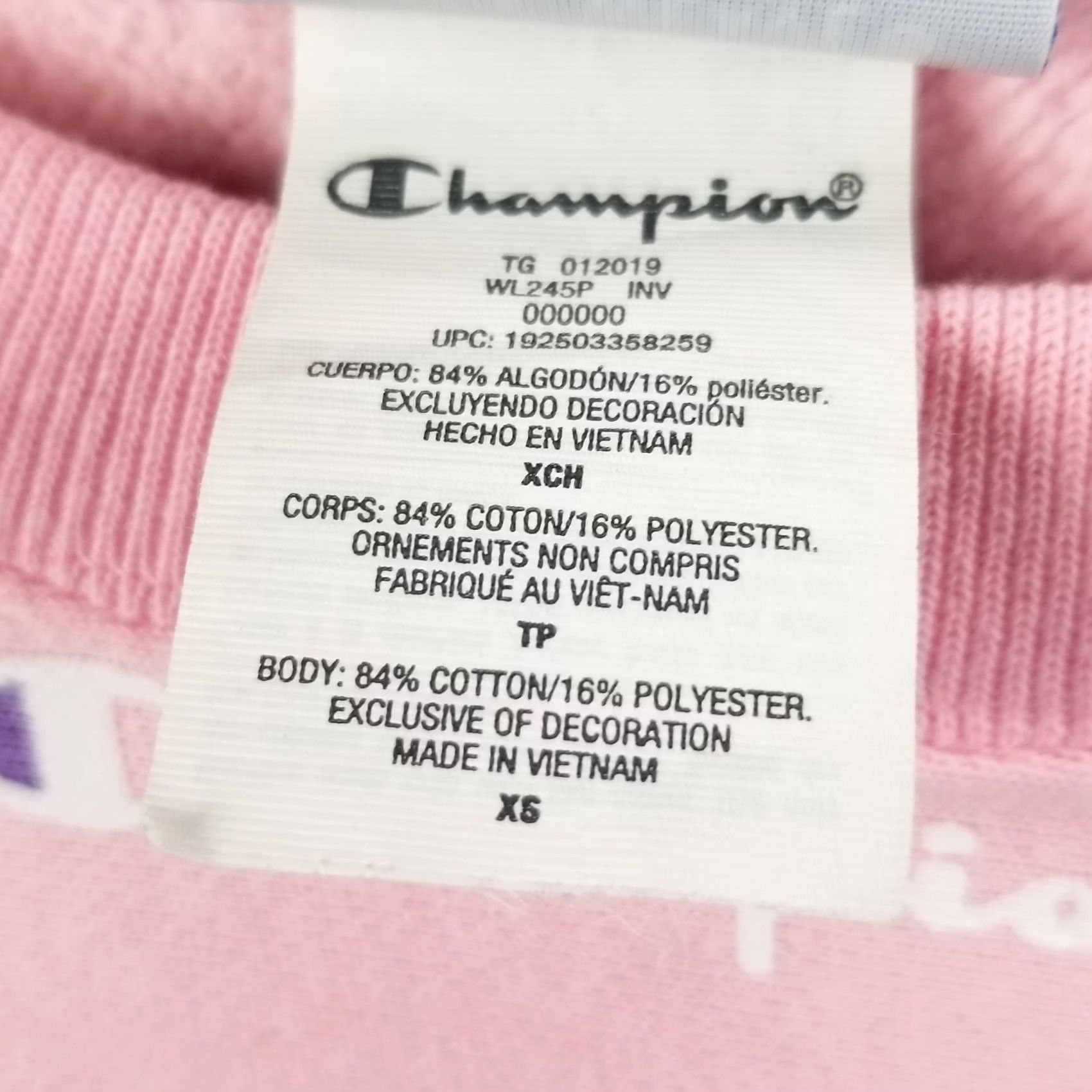 Champion Champion Life Reverse Weave Allover Print Crew Sweatshirt Dress Style Woman XS Crew Neck Pink Short Description Size XS / US 0-2 / IT 36-38 - 3 Thumbnail
