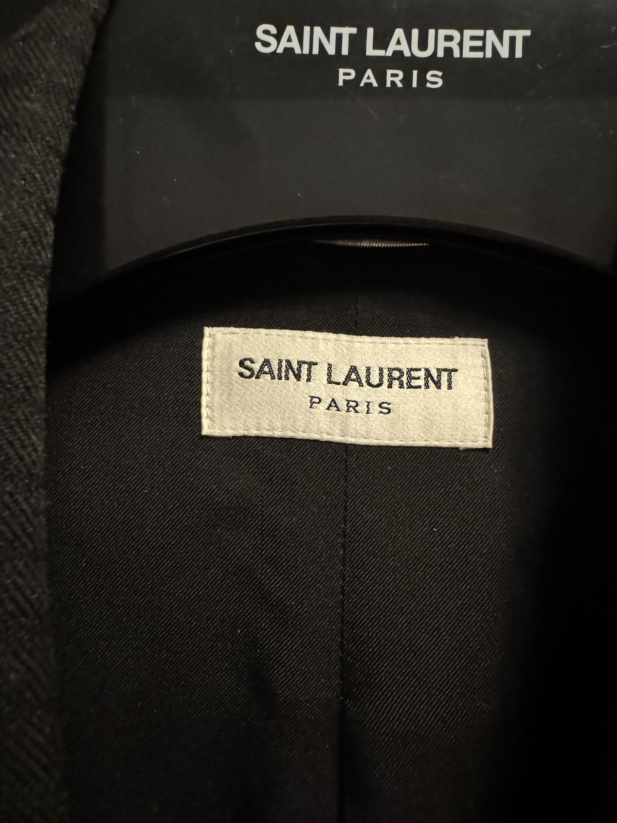 Saint Laurent Paris Wide shoulder fw24 pinstripe wool tuxedo set Size 48R - 4 Thumbnail