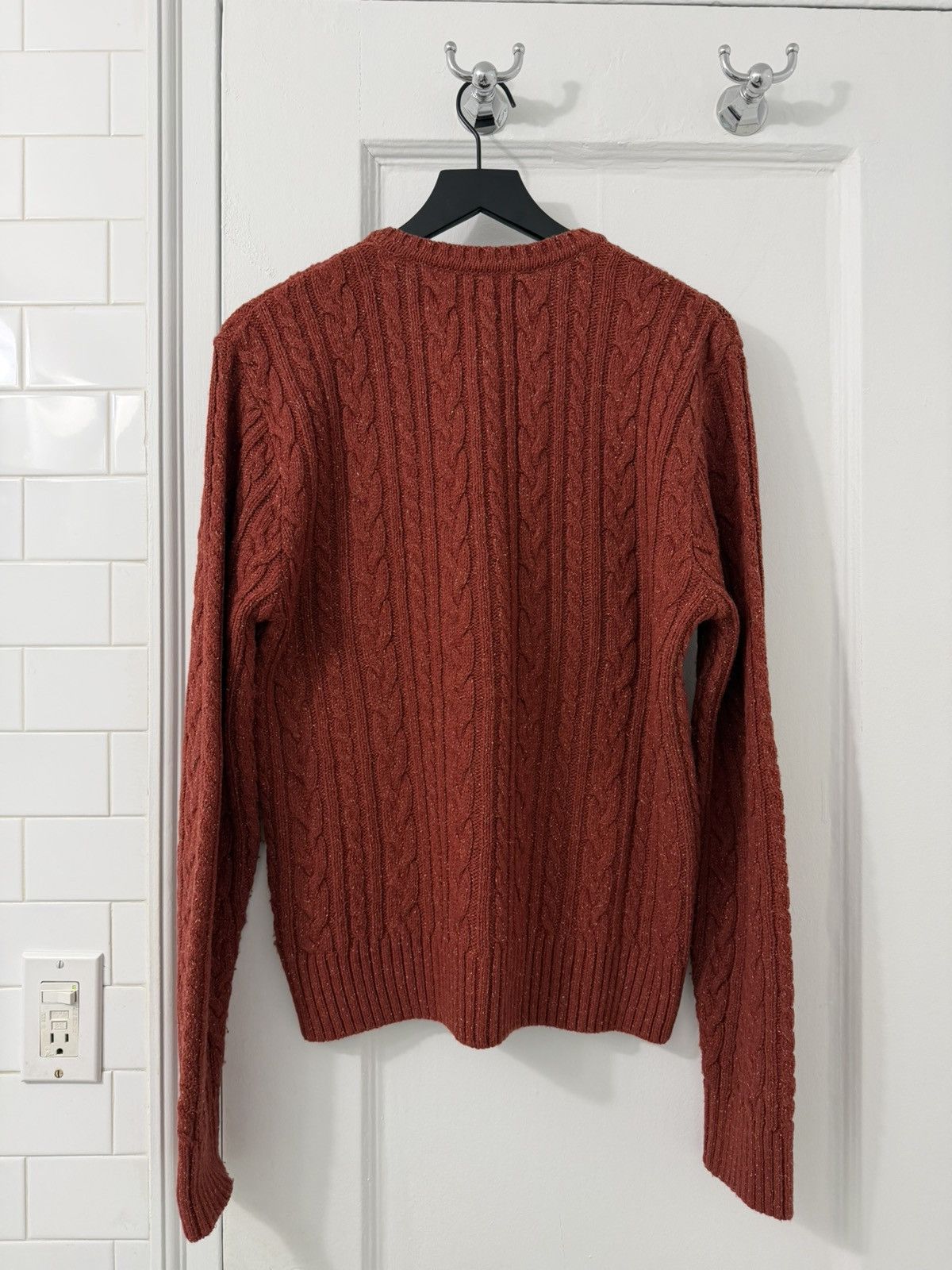 Edwin Edwin Japan Oiler Cable Knit Sweater Red Size US M / EU 48-50 / 2 - 2 Thumbnail