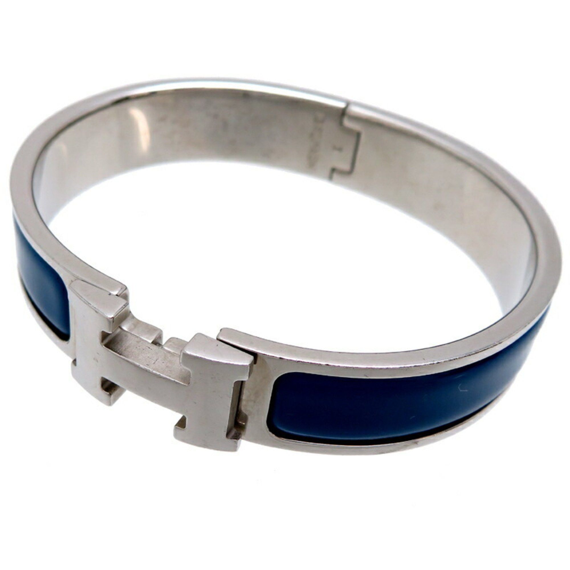 image of Hermes Click-Clack H Women's Bracelet Metal in Silver