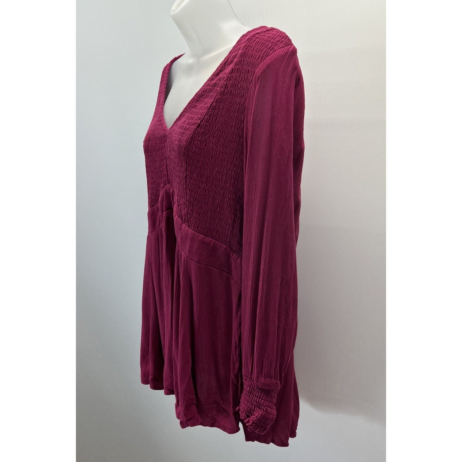 Other TORRID Size 1 Raspberry Bodice Empire Waist Tunic Top Size XS / US 0-2 / IT 36-38 - 3 Thumbnail