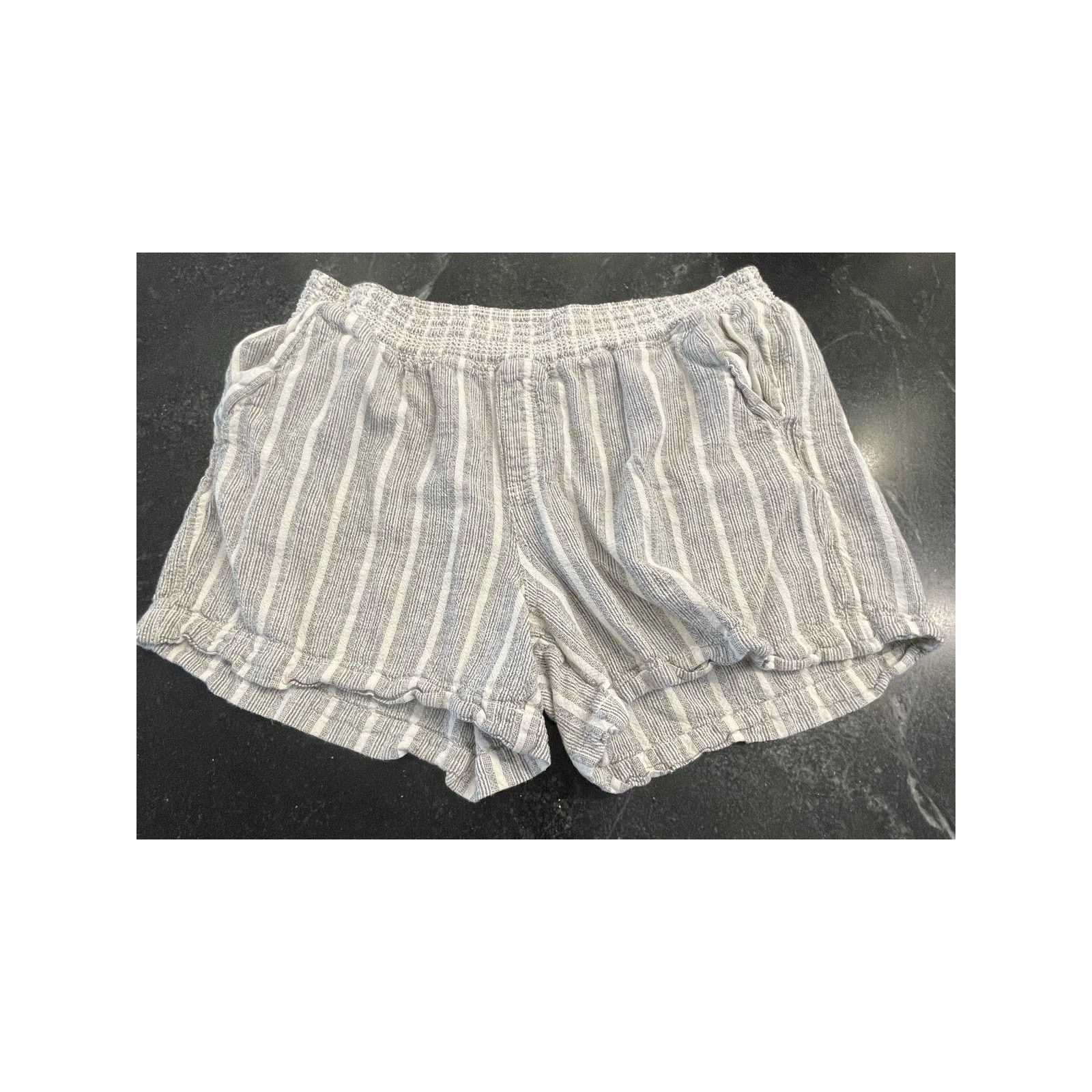 Other BRIGGS linen blend blk/white stripe baggy shorts XL Size 38" / US 16 / IT 52 - 1 Thumbnail