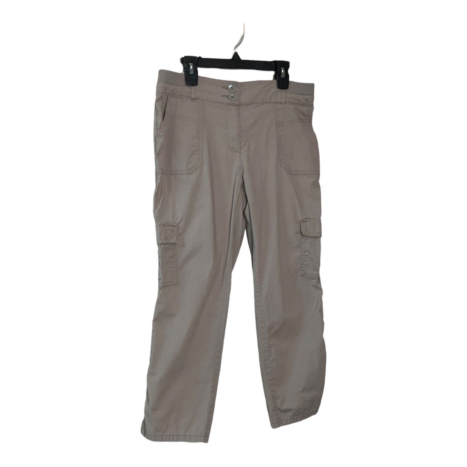 Chicos Chico's beige capri carpenter pants size XS Size 32" / US 10 / IT 46 - 4 Thumbnail