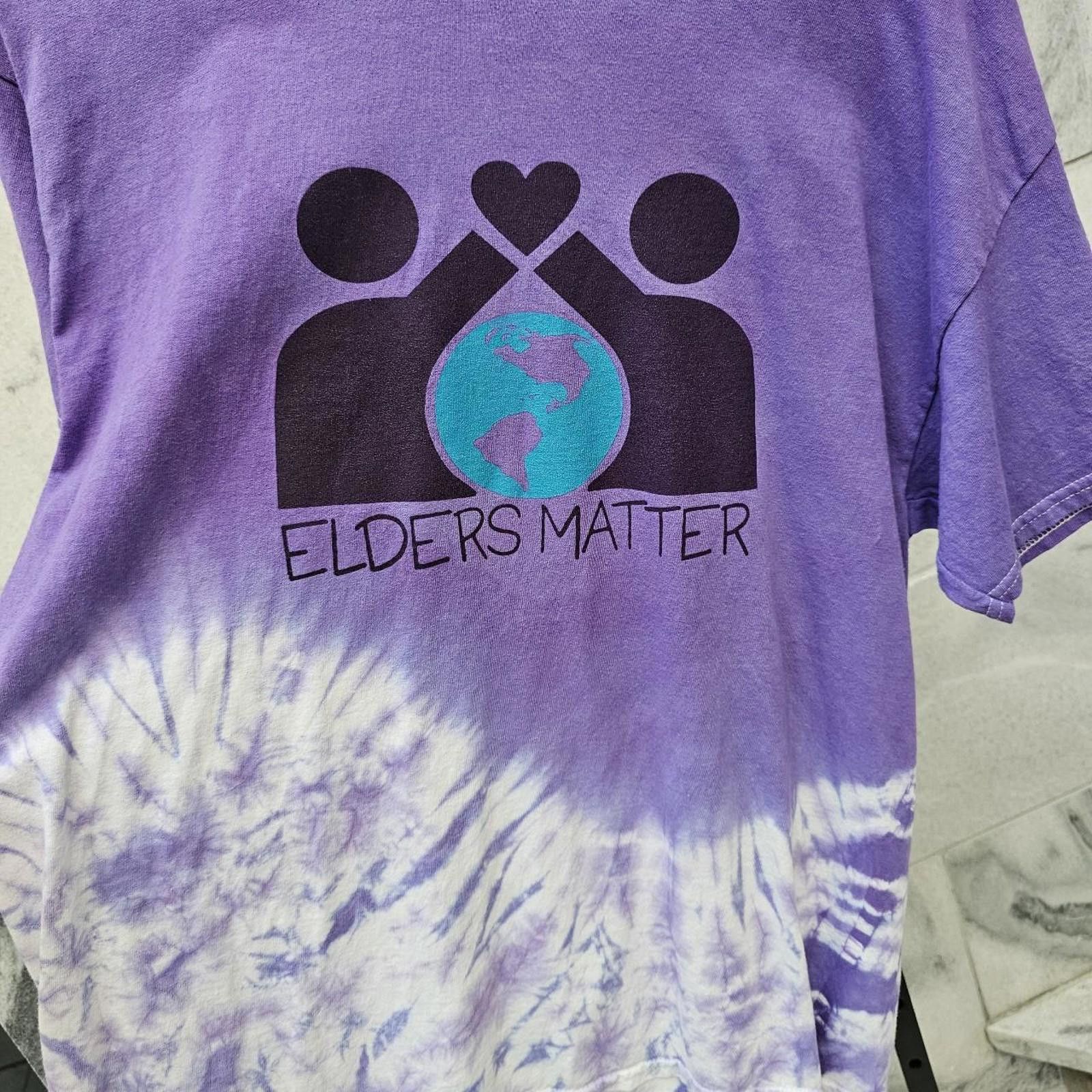 Other Elders Matter White and Purple Tie-Dye T-shirt Size US XL / EU 56 / 4 - 2 Thumbnail