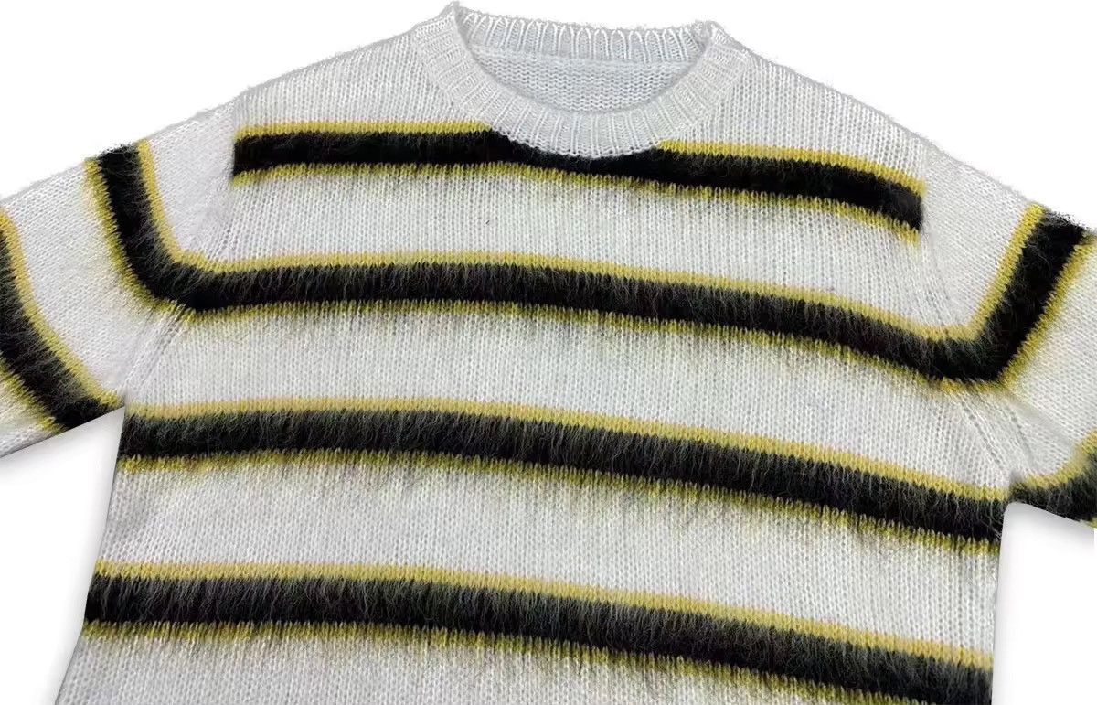 Vintage Streetwear Design Striped Knitted Sweater Pullover Size US M / EU 48-50 / 2 - 3 Thumbnail