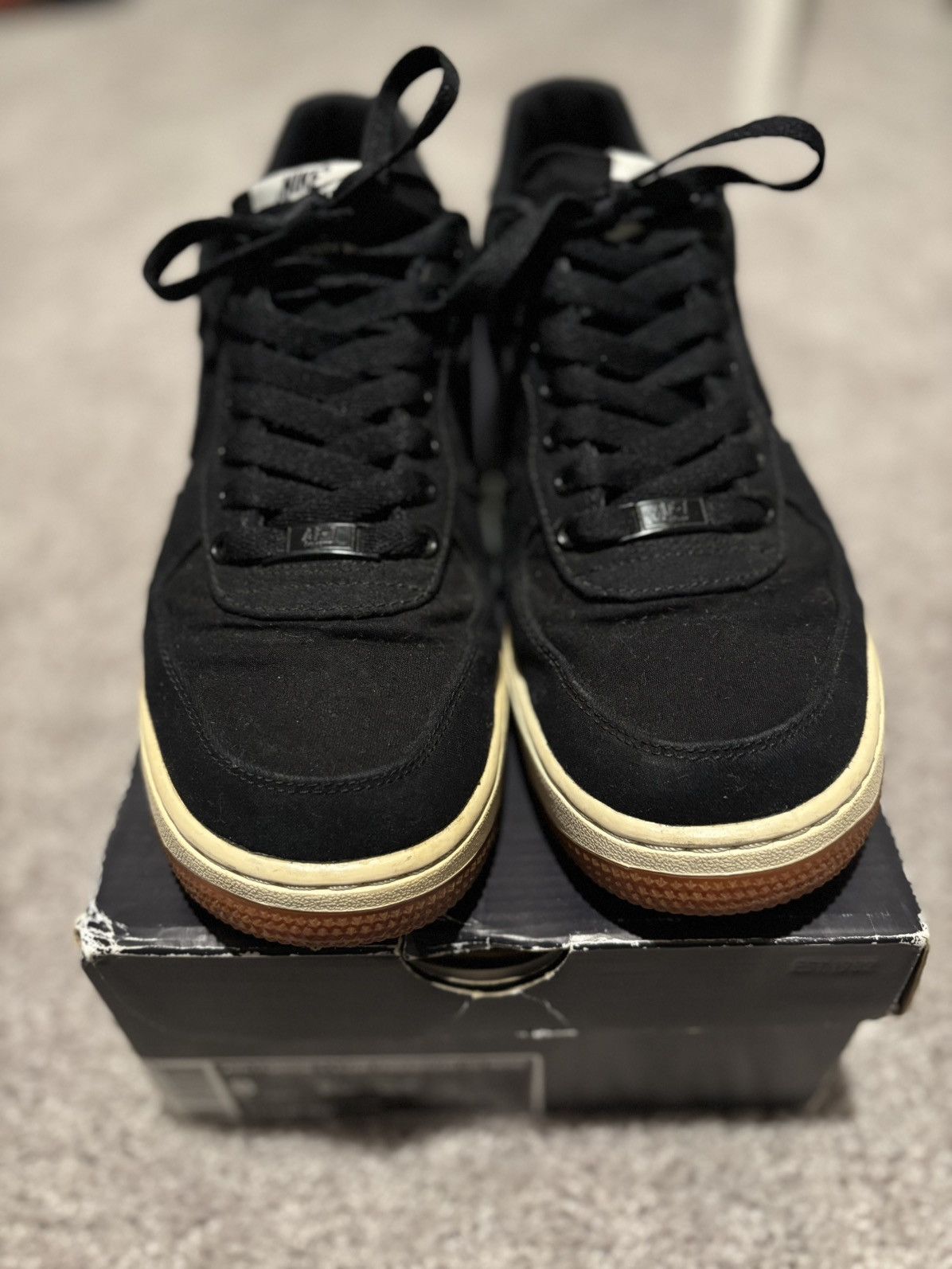 Nike × Supreme Nike Air Force 1 Low Premium '08 x Supreme Black 2012 Size US 8 / EU 41 - 10 Thumbnail