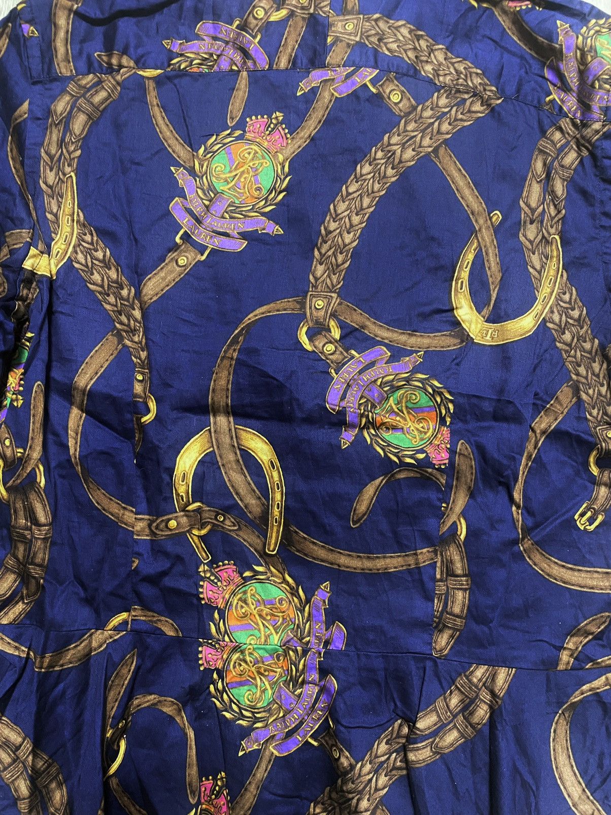 Lauren Ralph Lauren Ralph Lauren Vintage Full Print Monogram Logo Cotton Blouse Size XL / US 12-14 / IT 48-50 - 21 Thumbnail